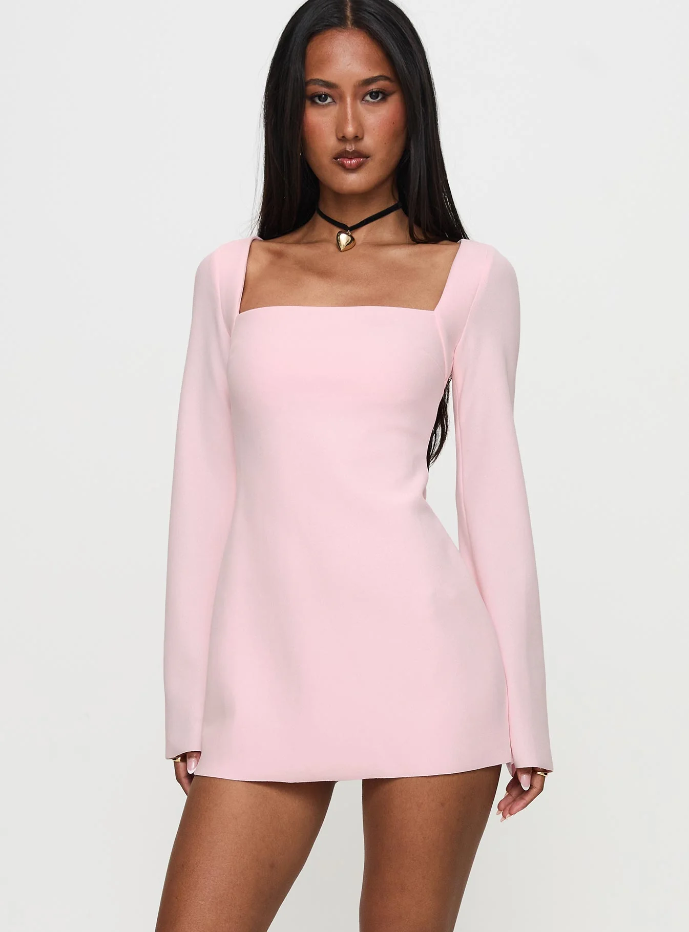 Bombshell Long Sleeve Mini Dress Pink