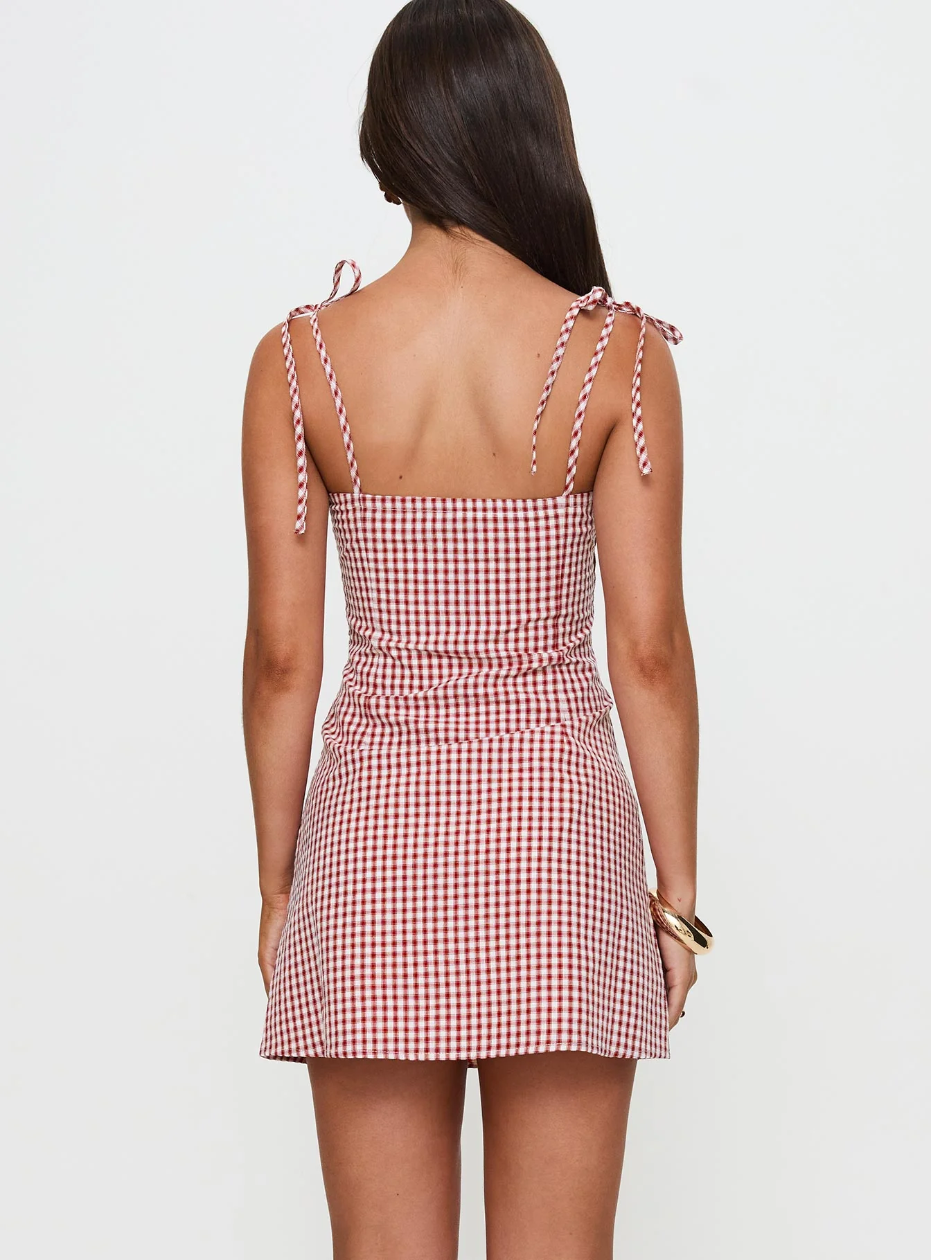 Burkes Mini Dress Red Check