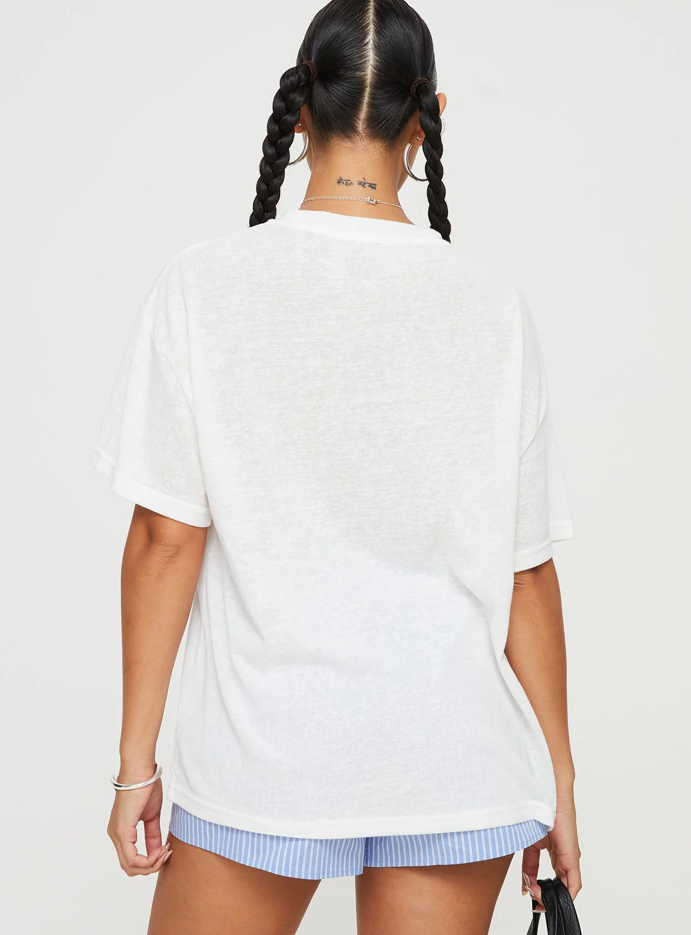 Larry Lobster Oversized Tee White