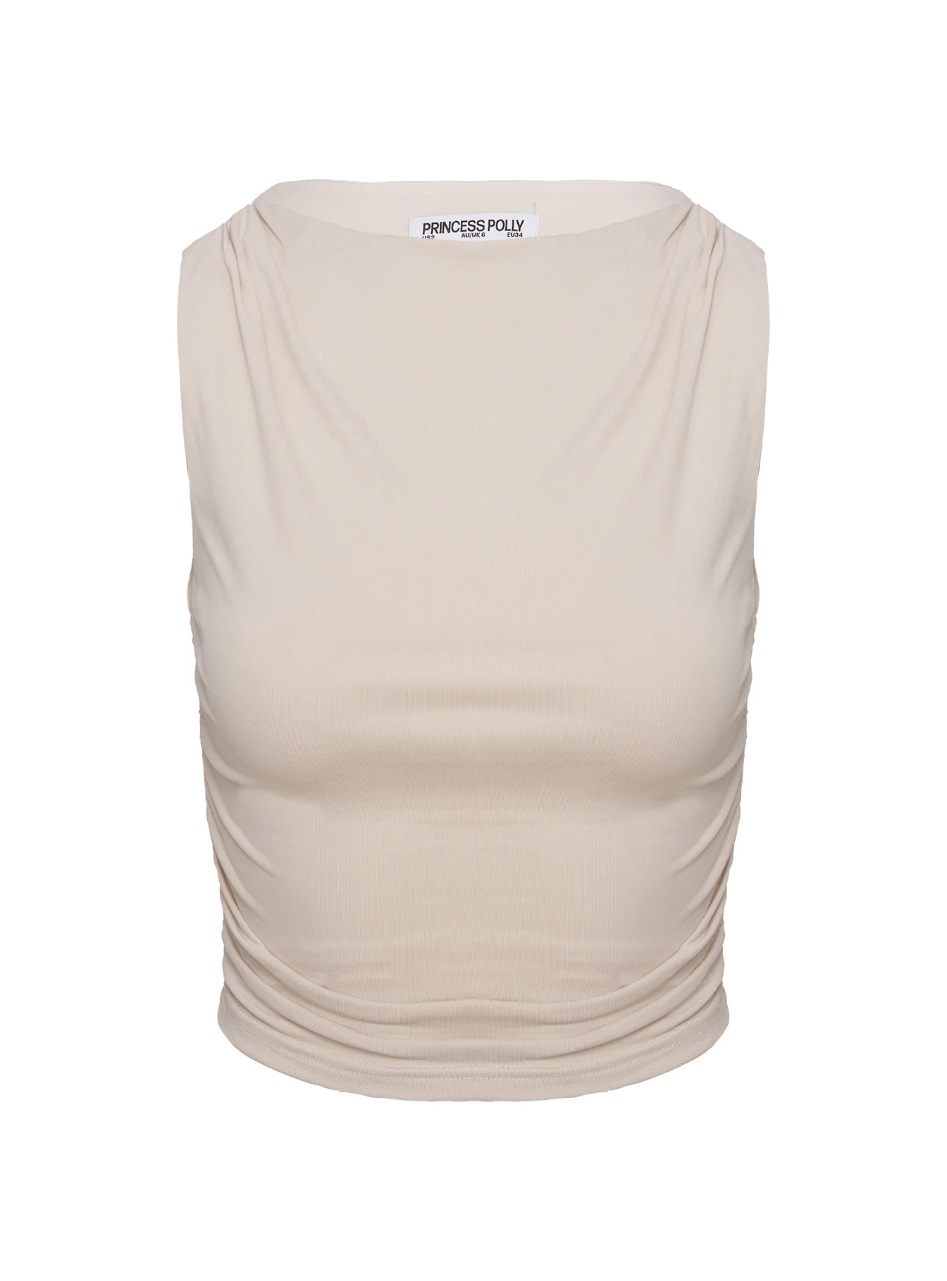 Hold Em High Neck Top Cream