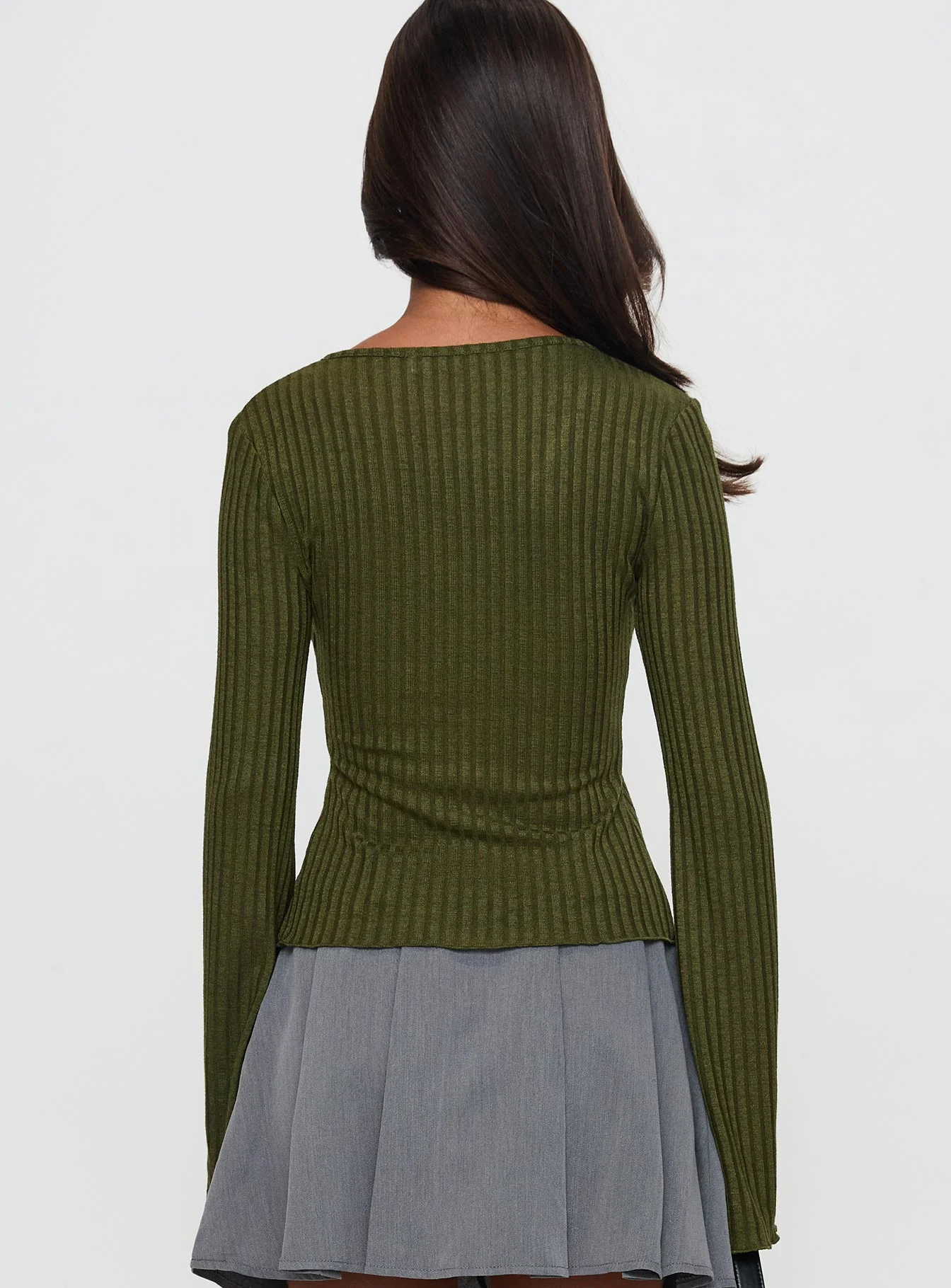 Allona Long Sleeve Top Green