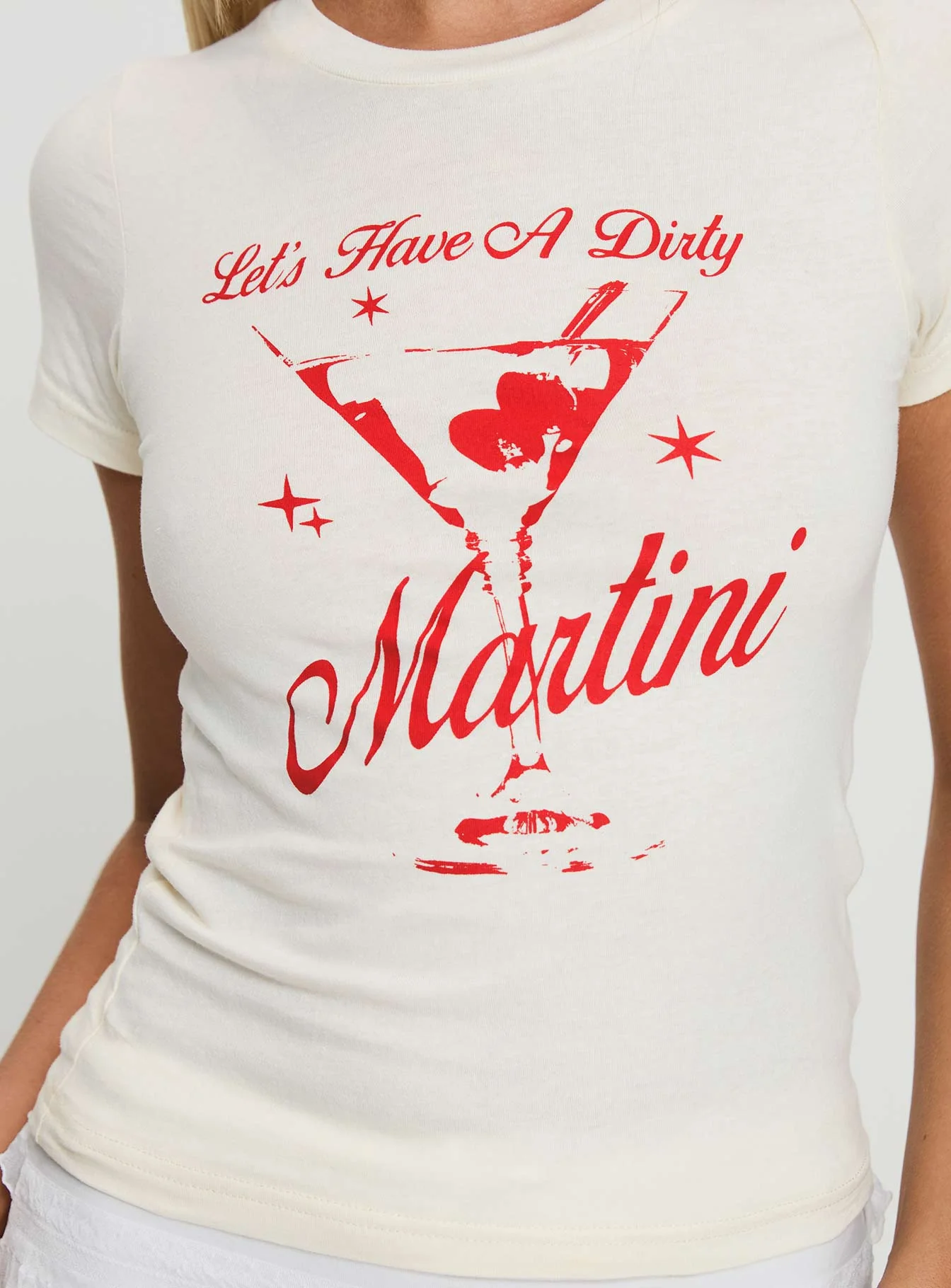 Let's Have A Dirty Martini Tee White