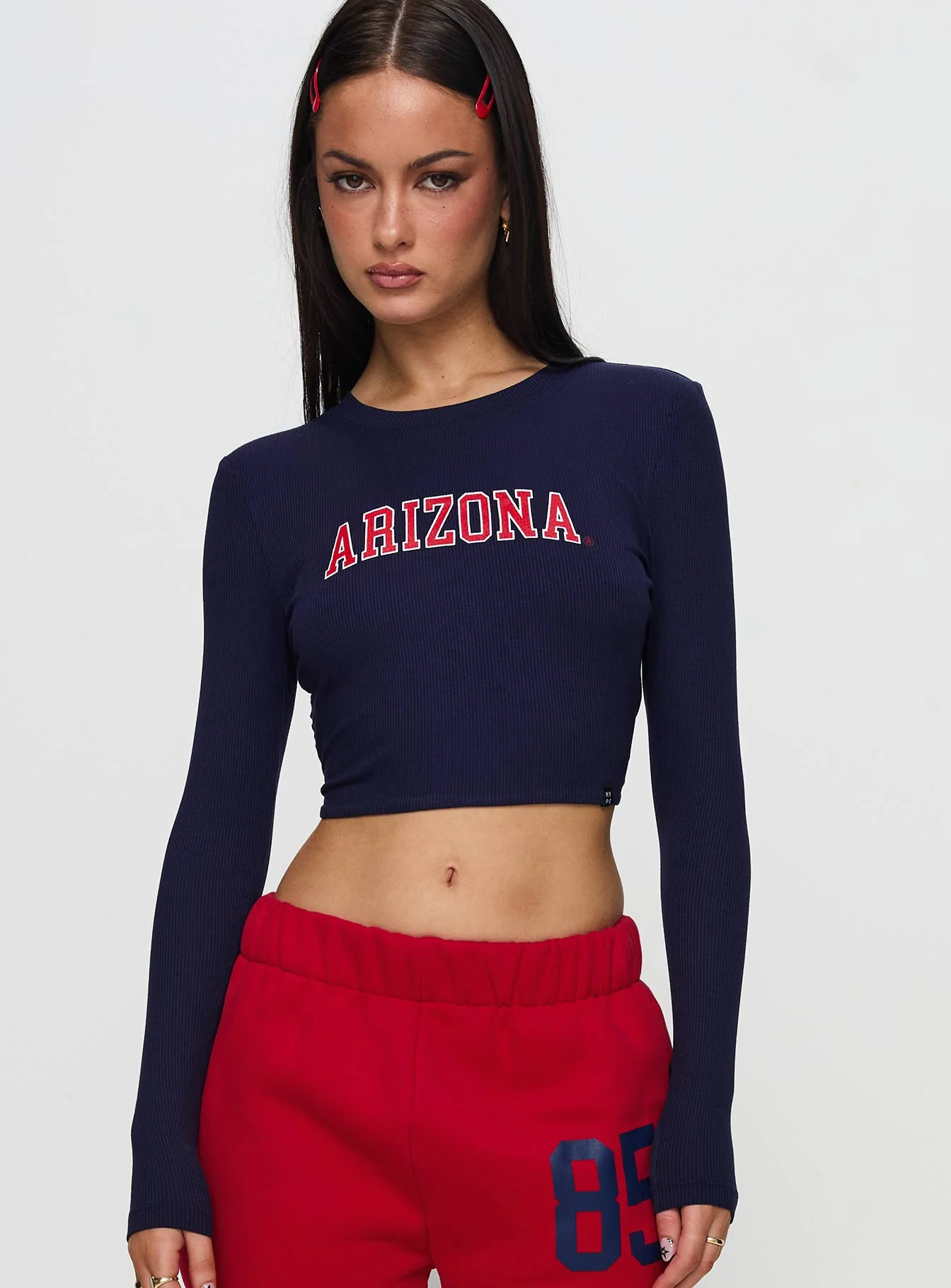 U of A Bring It Back Long Sleeve Top Navy