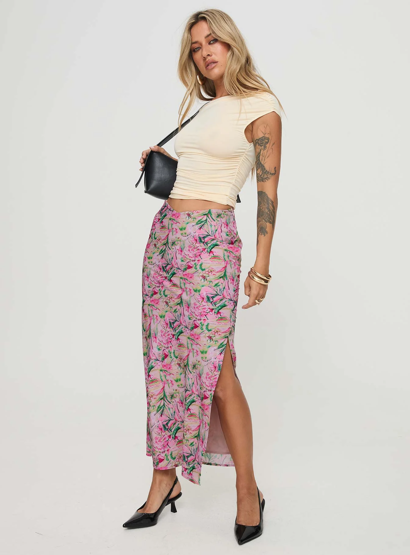 Rinaldie Maxi Skirt Pink Multi