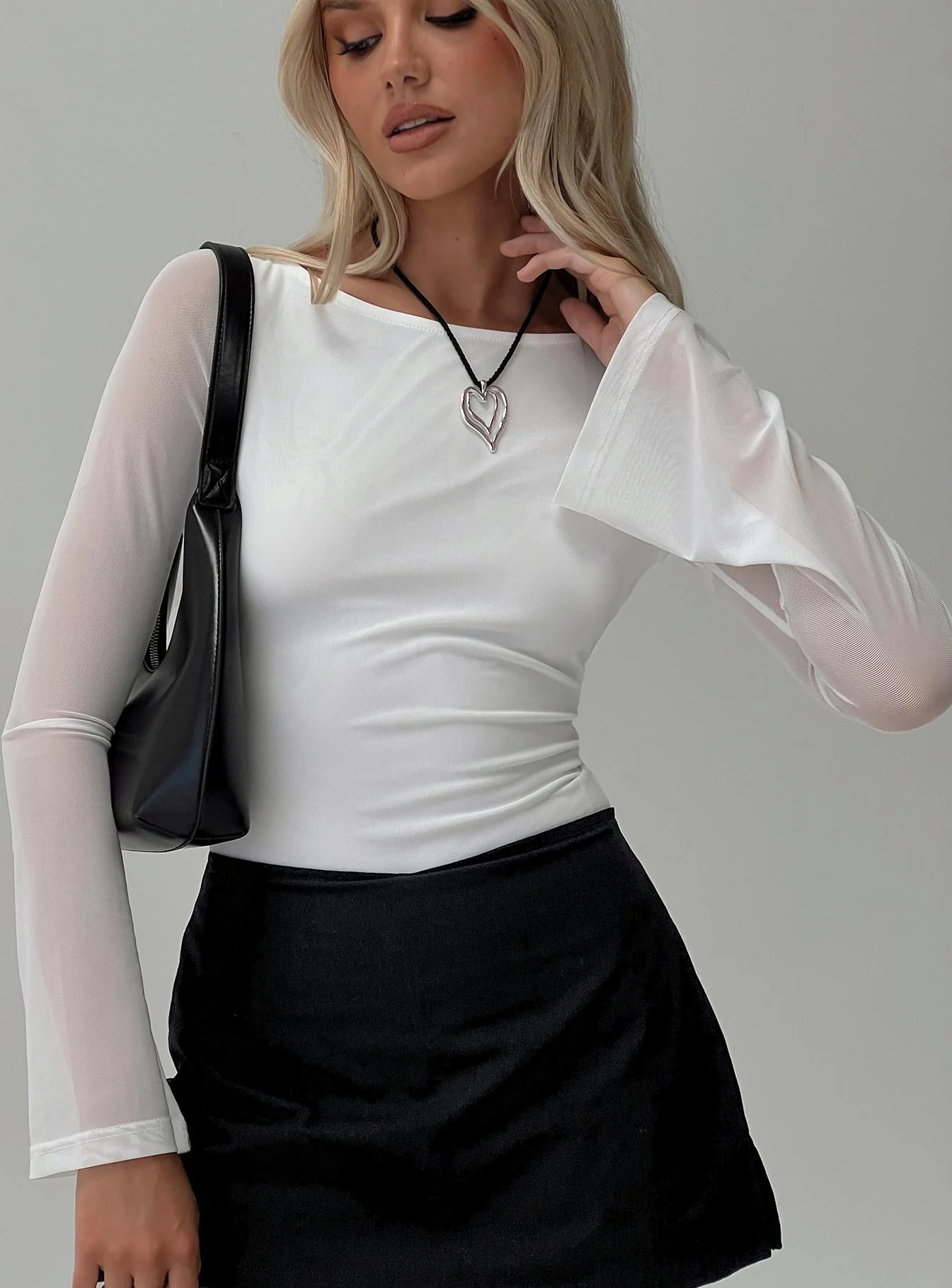 Lukea Long Sleeve Bodysuit White