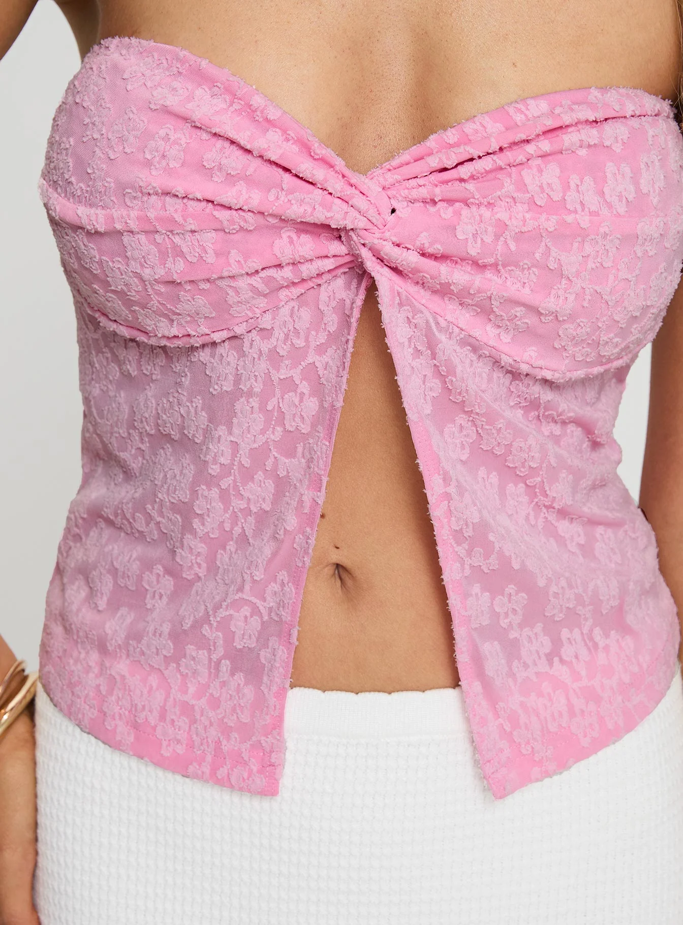 Squeaky Strapless Top Pink