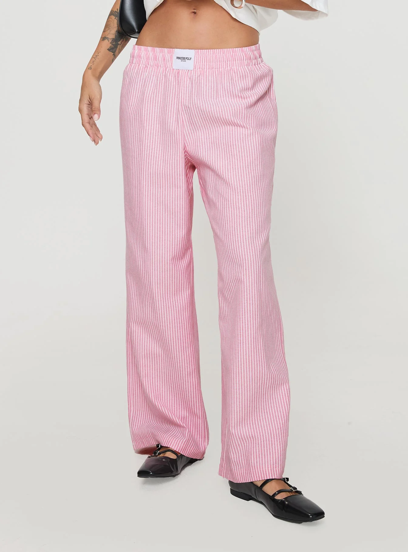 Beach House Pants Pink / White