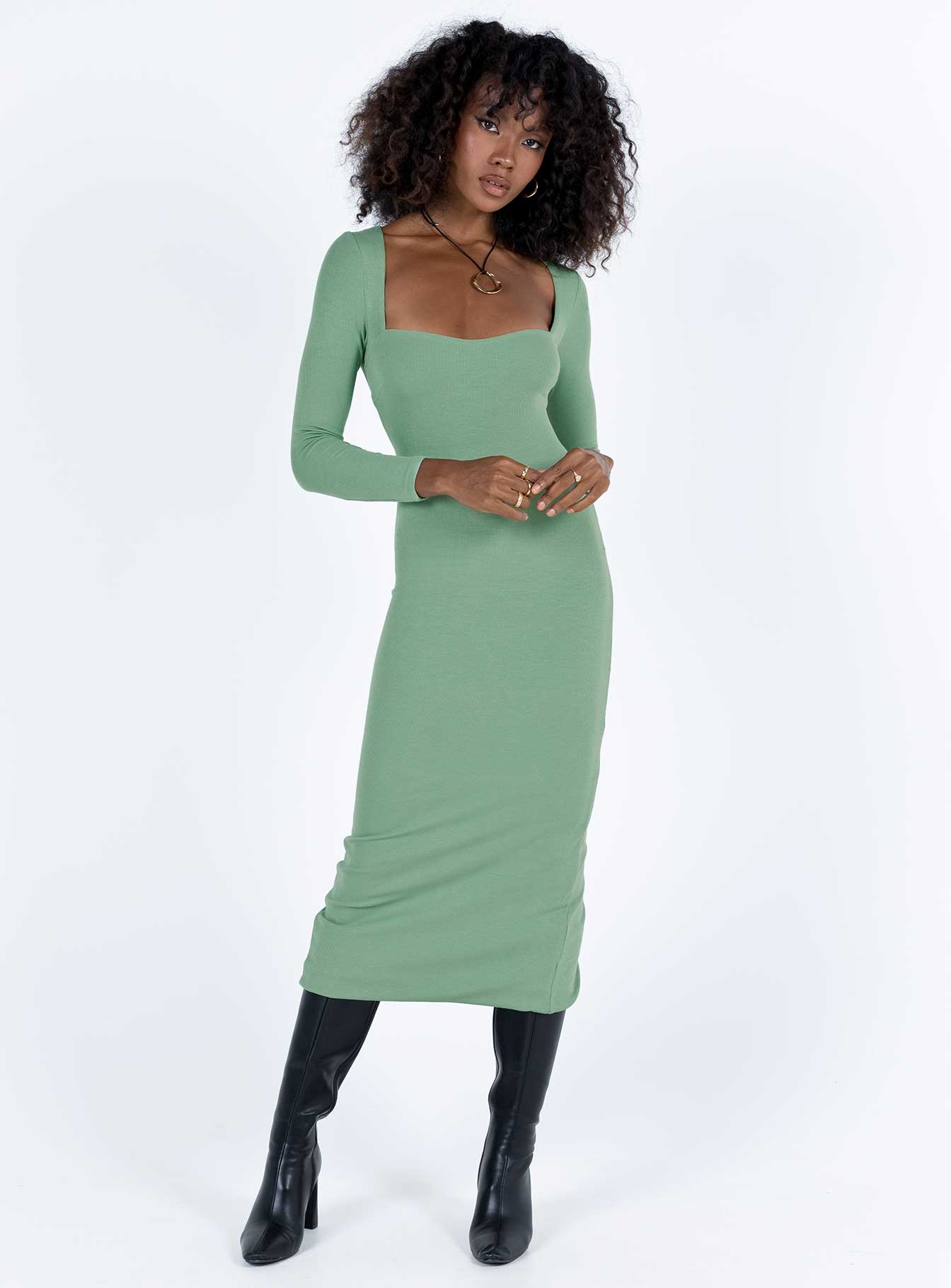 Nolan Midi Dress Green