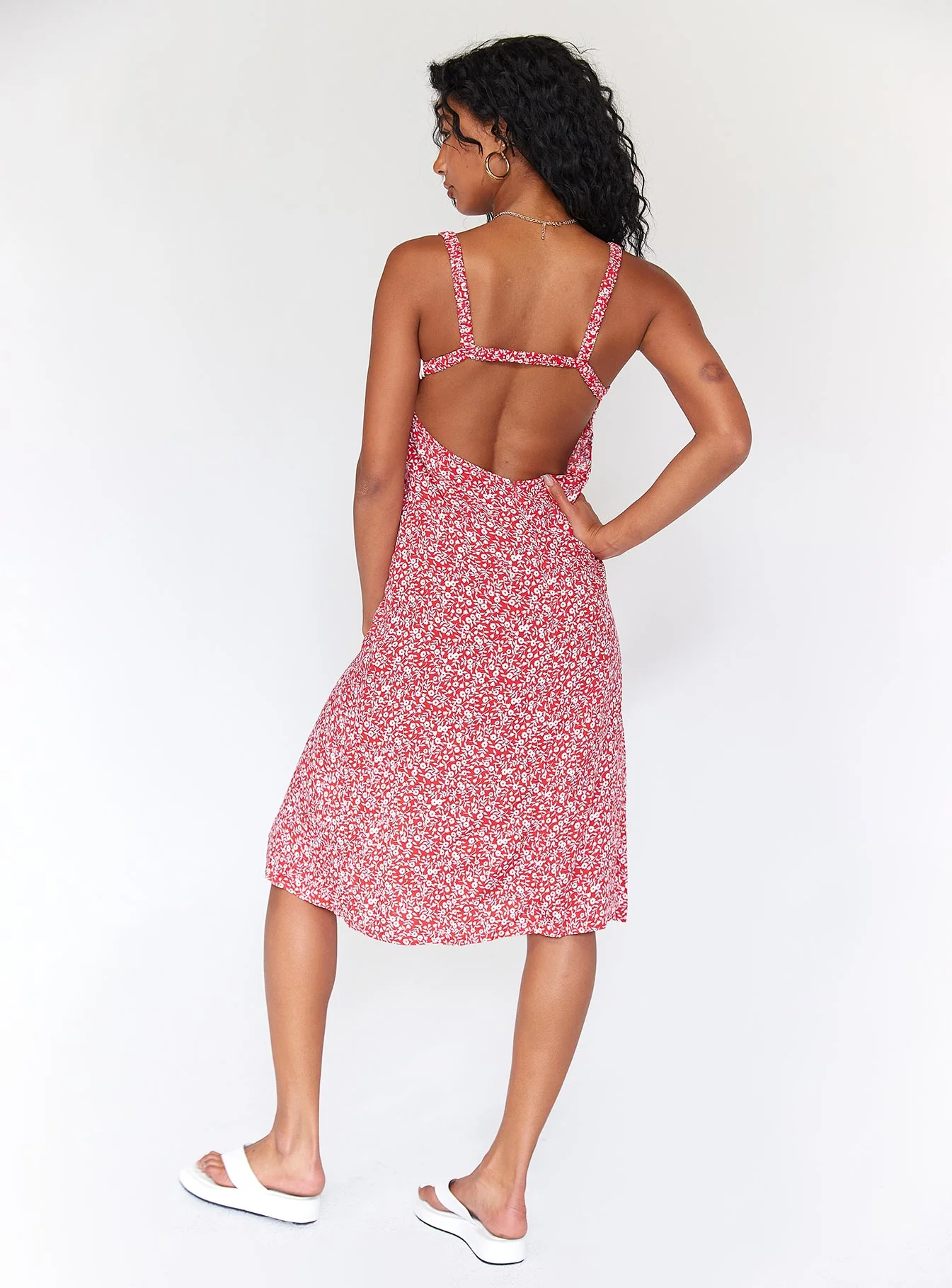 Georgia Midi Dress Red