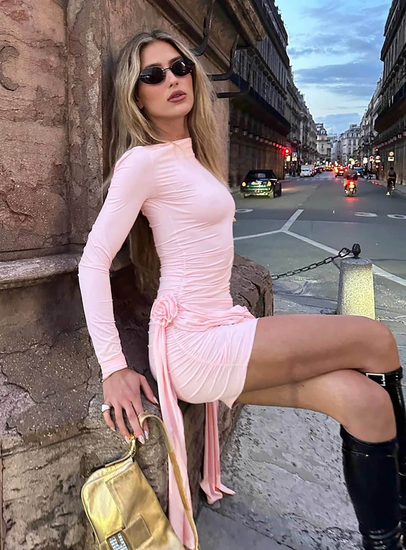 Glory Mini Dress Blush