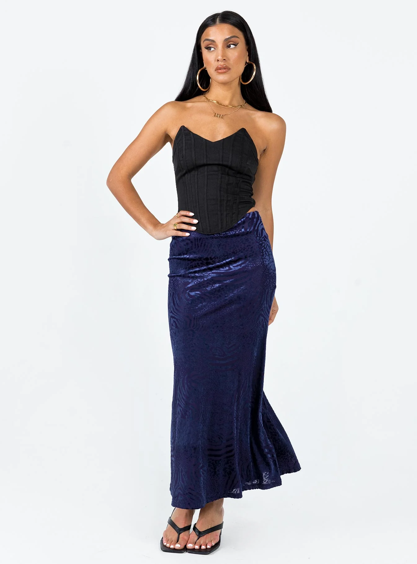 Braxton Maxi Skirt Blue
