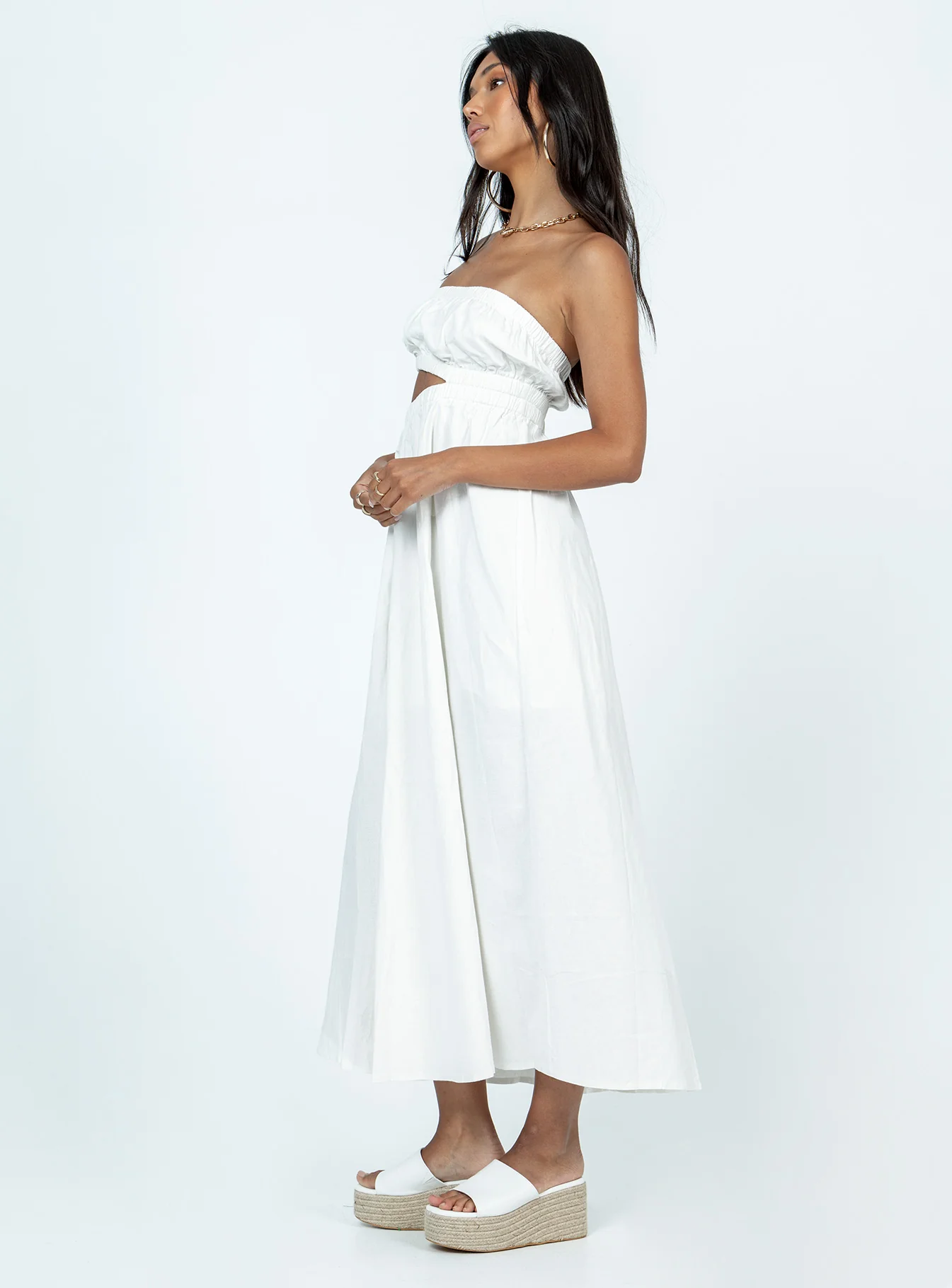 Raquel Midi Dress White