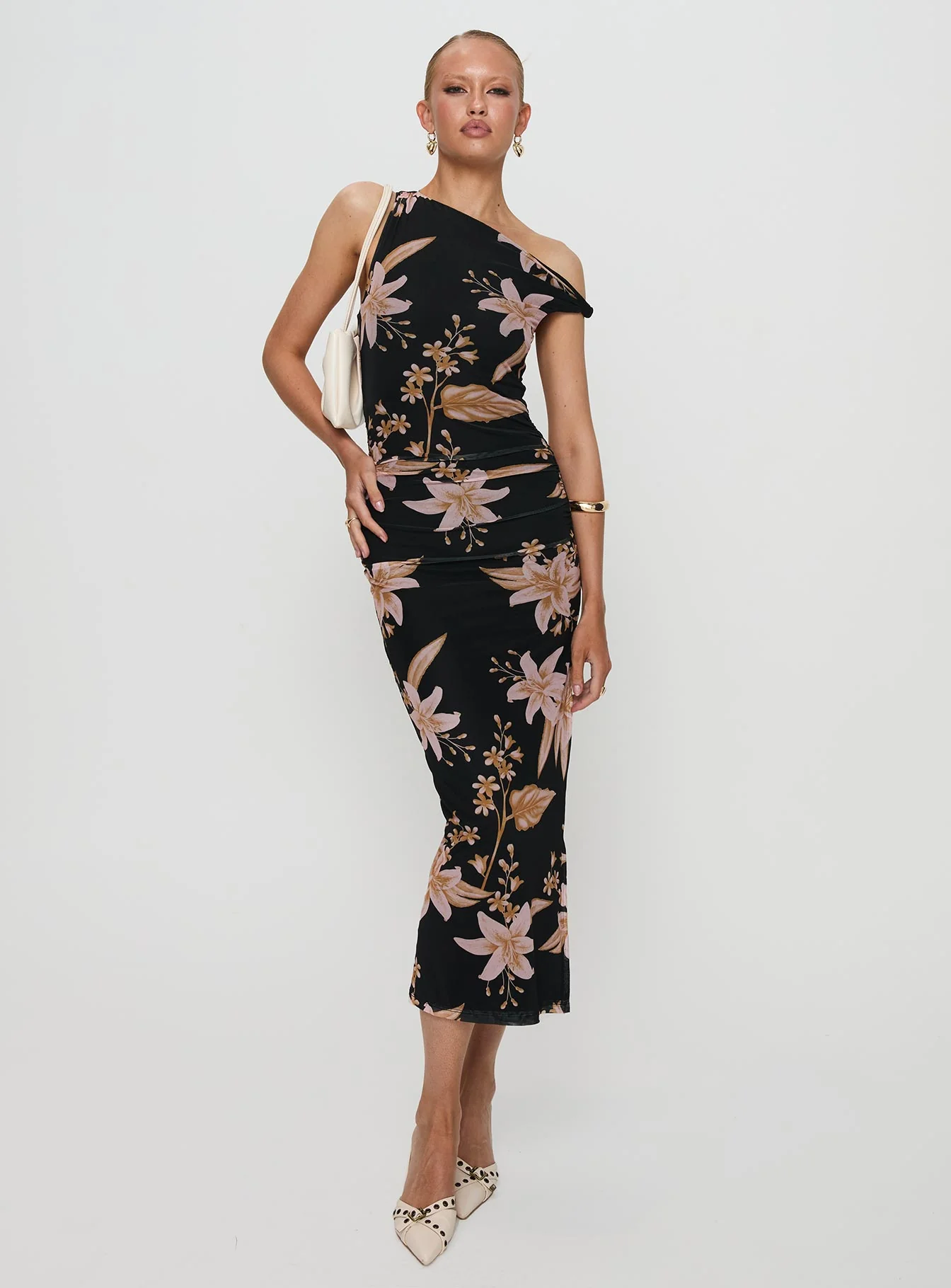 Goldrush Maxi Dress Black Floral