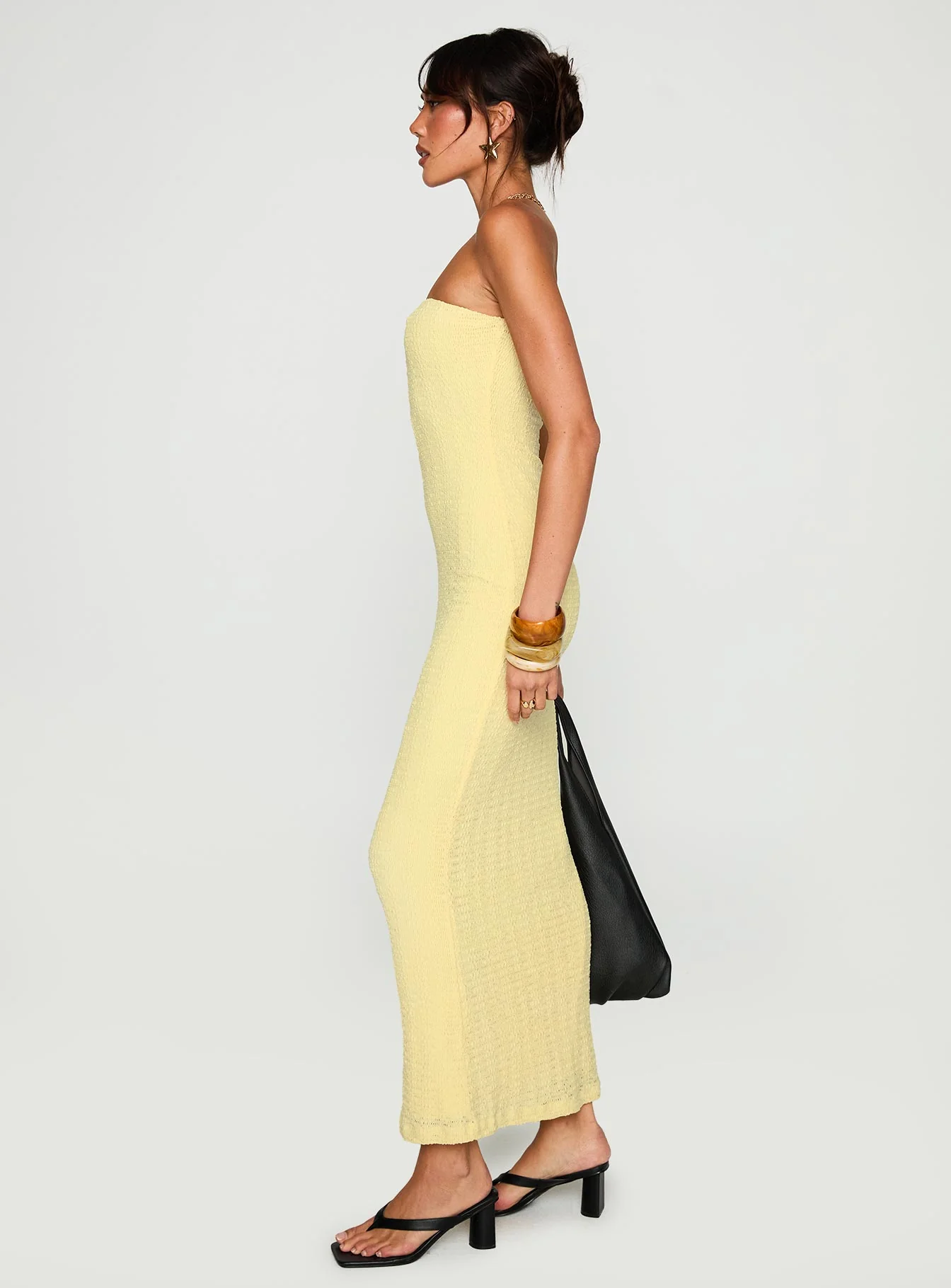 Saijana Strapless Maxi Dress Lemon