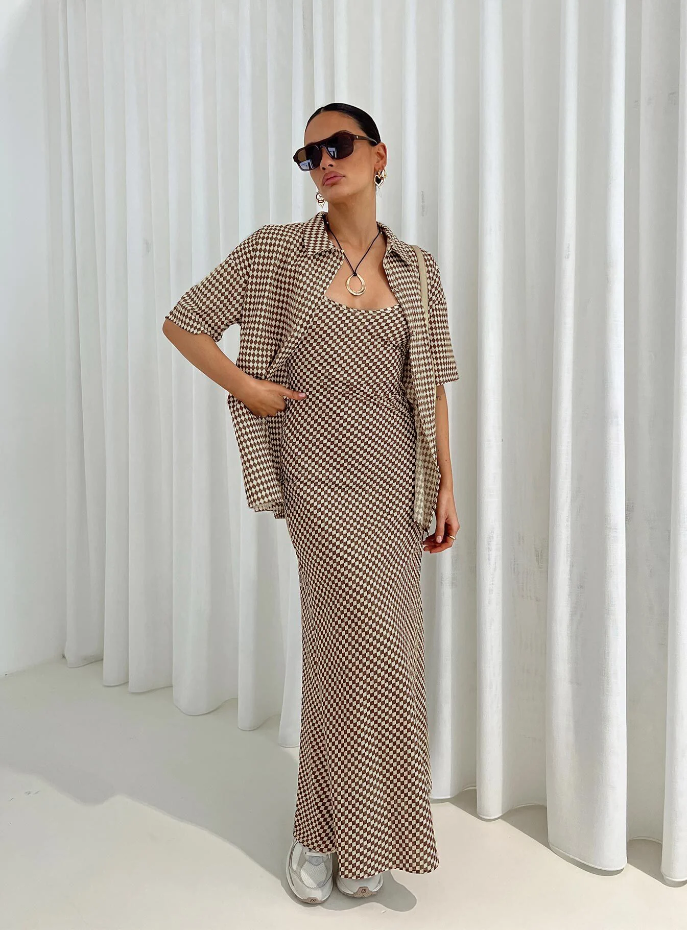 Otillie Maxi Set Brown / White