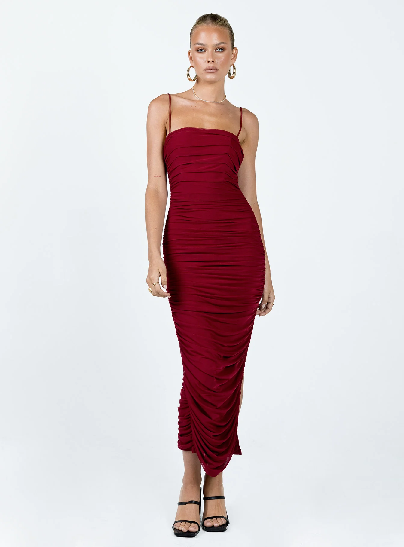 Tara Midi Dress Wine
