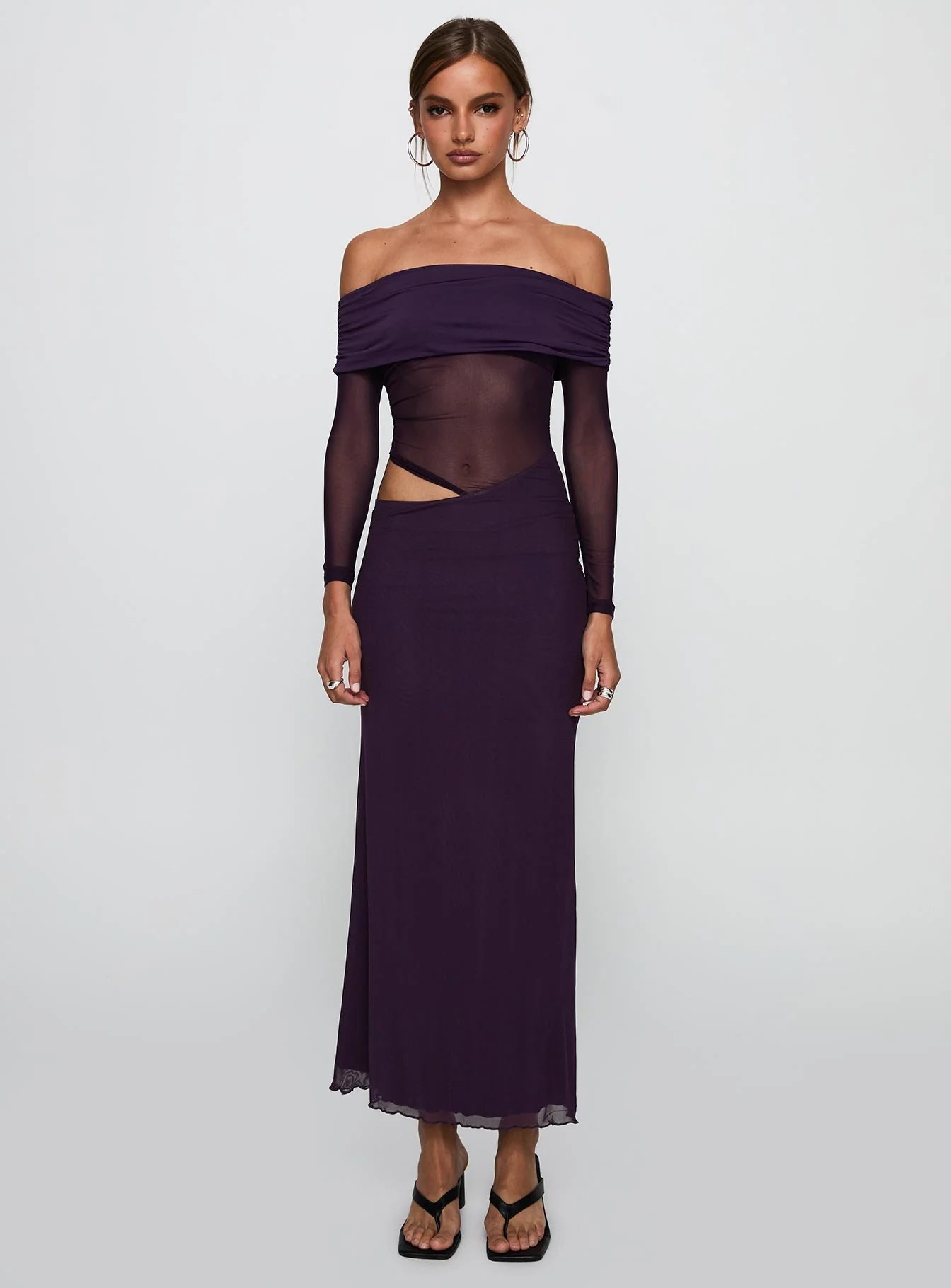 Soul Ties Long Sleeve Maxi Dress Purple