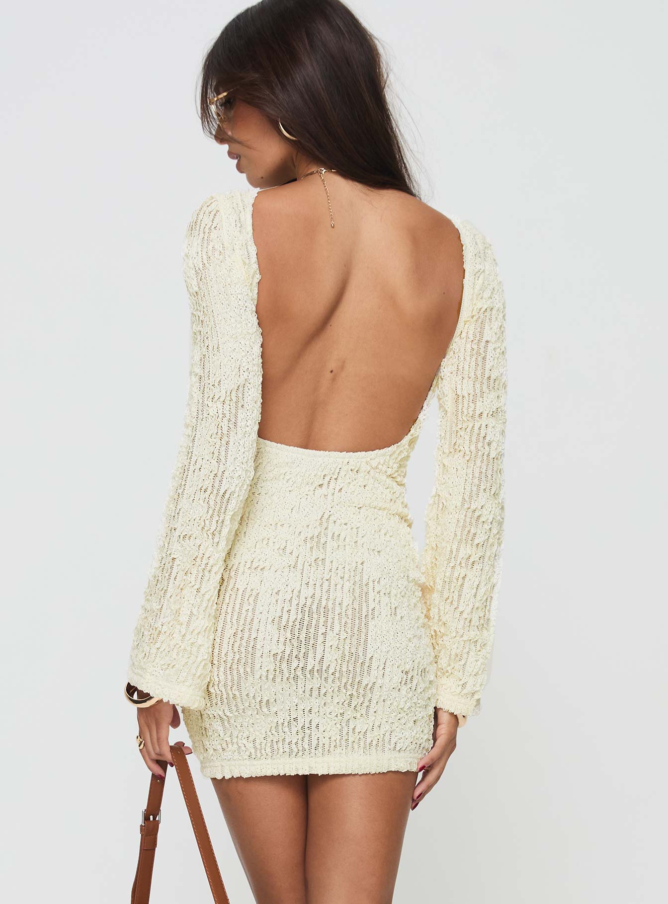 Coolibah Long Sleeve Mini Dress Cream