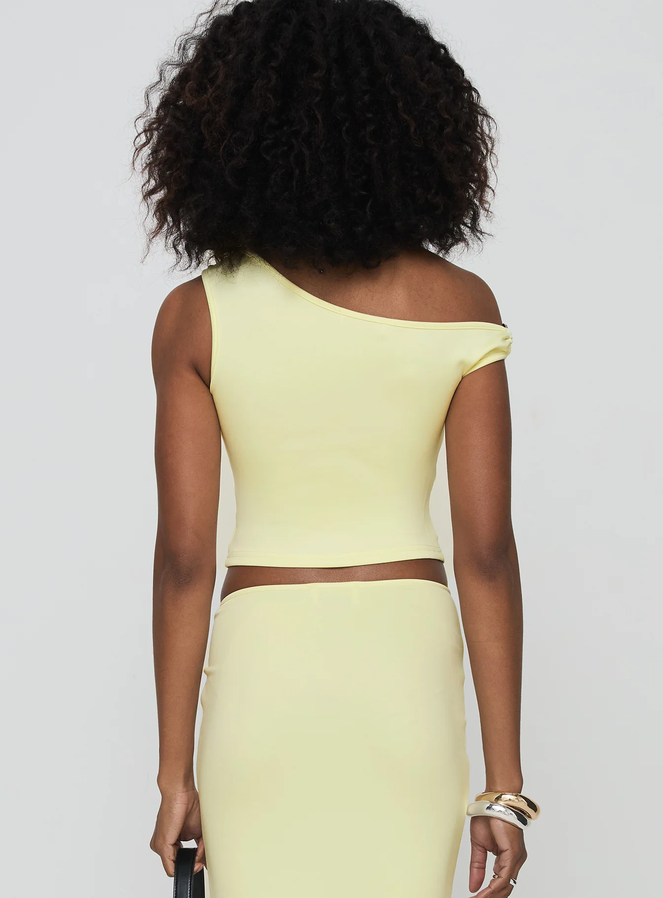 Rios One Shoulder Top Cream