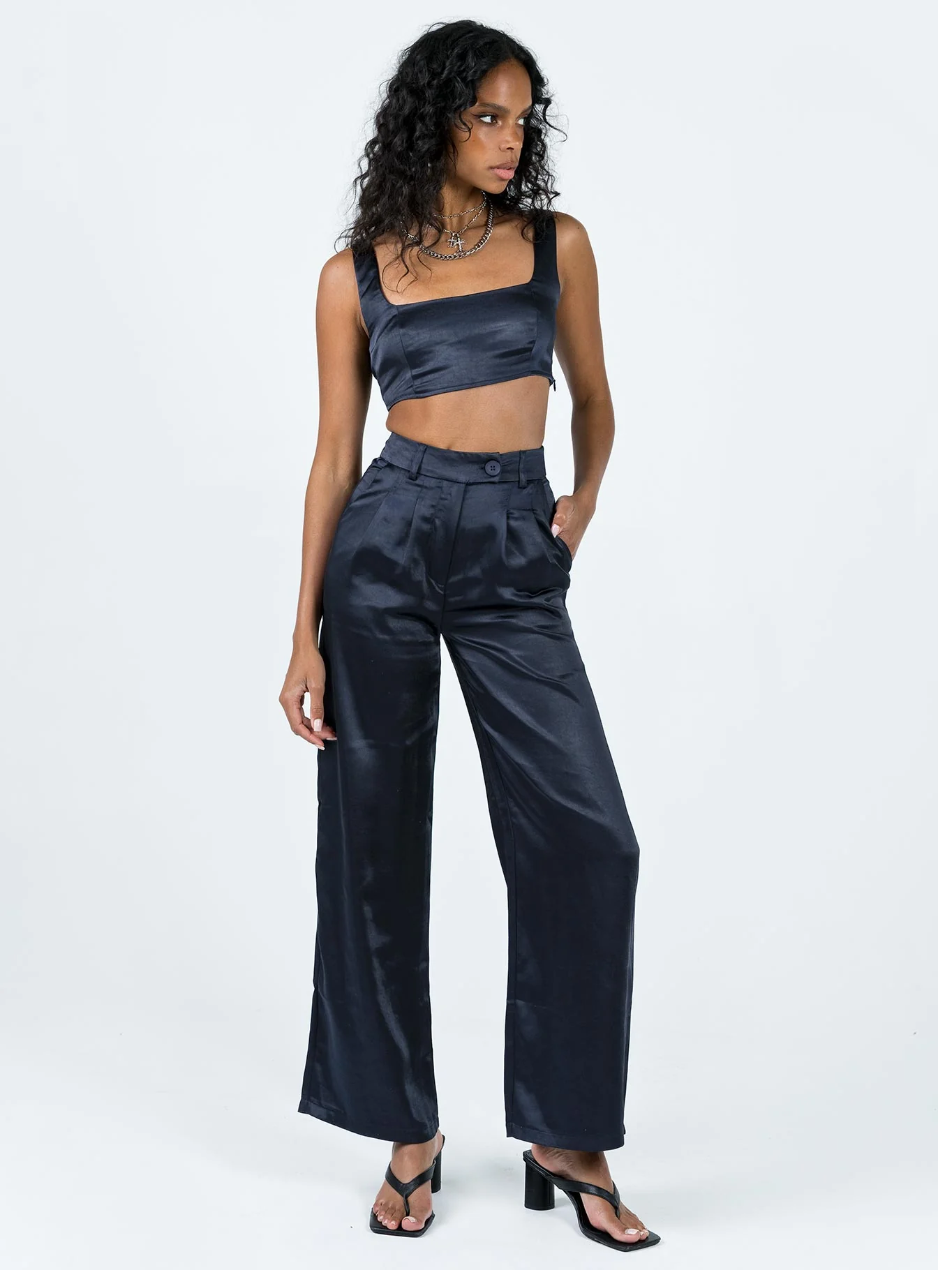 Huxley Satin Set Navy