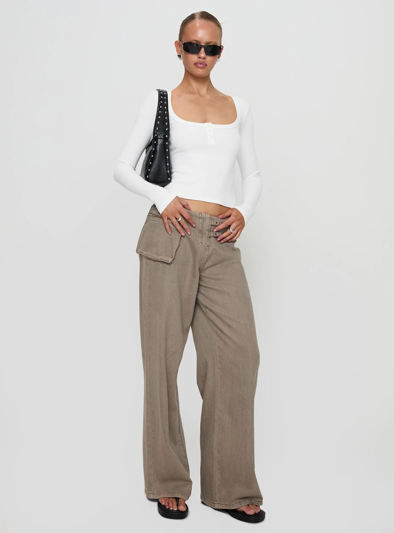 Daphine Long Sleeve Top White