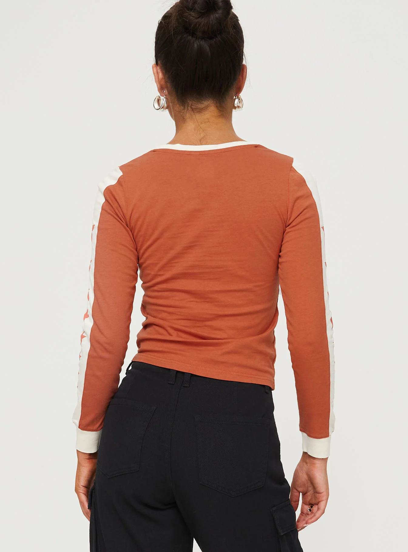 99 Roa Long Sleeve Top Orange