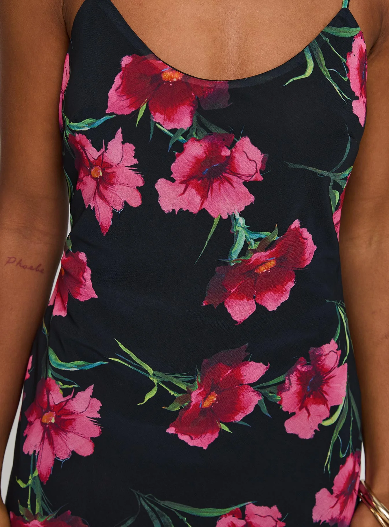 Emorie Bias Cut Maxi Dress Multi Floral