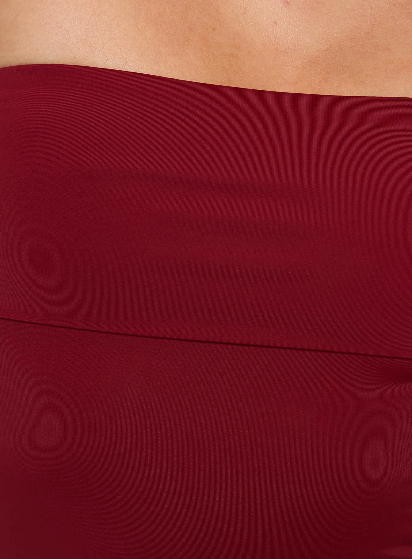 Niner Strapless Bodysuit Burgundy