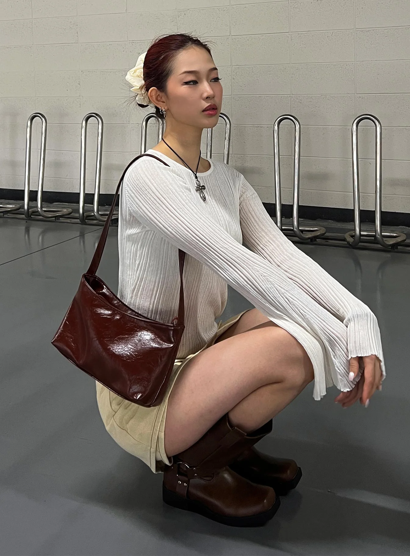 Wexley Long Sleeve Top White