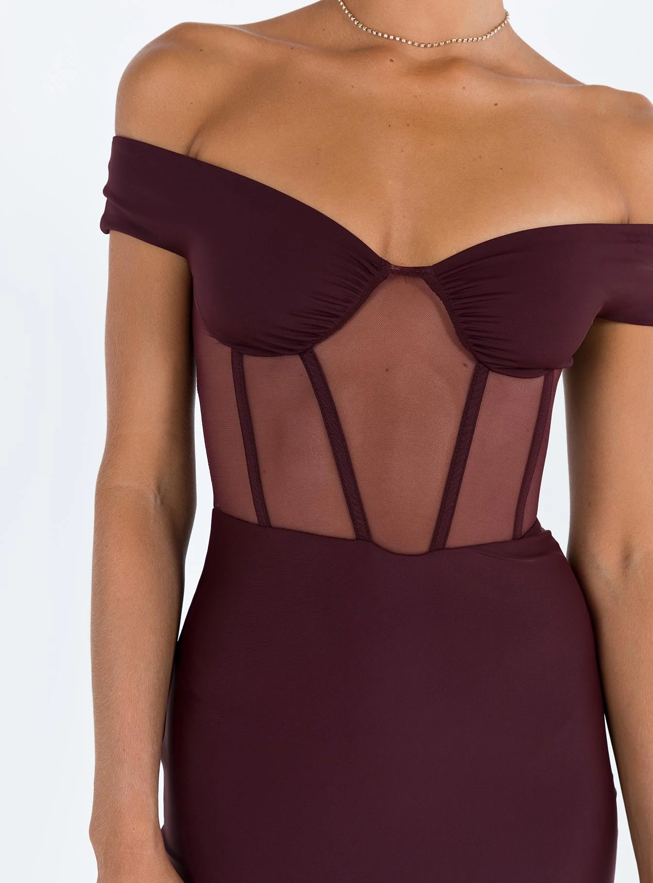 Cassady Off The Shoulder Maxi Dress Purple