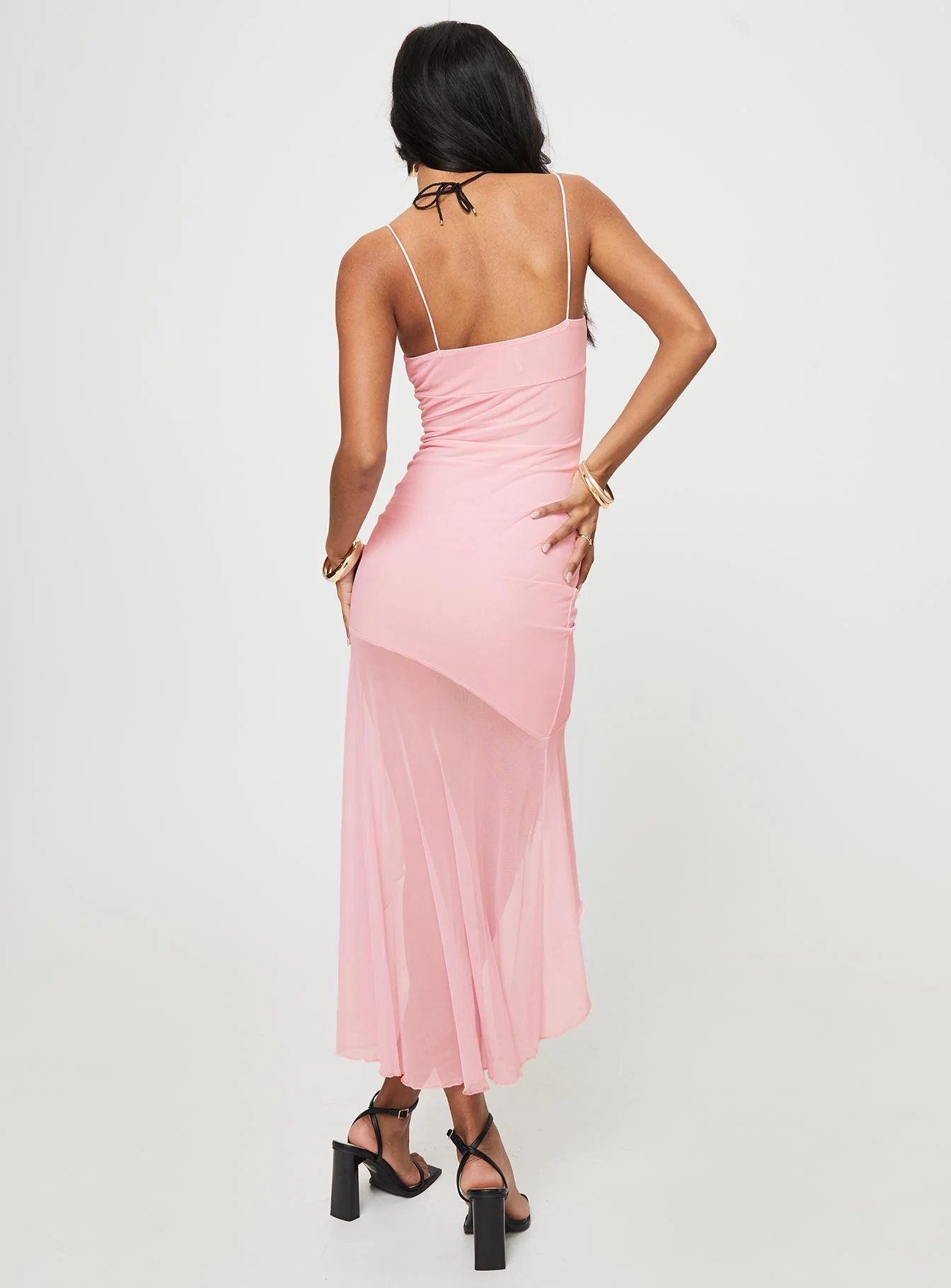 Bellair Mesh Maxi Dress Pink