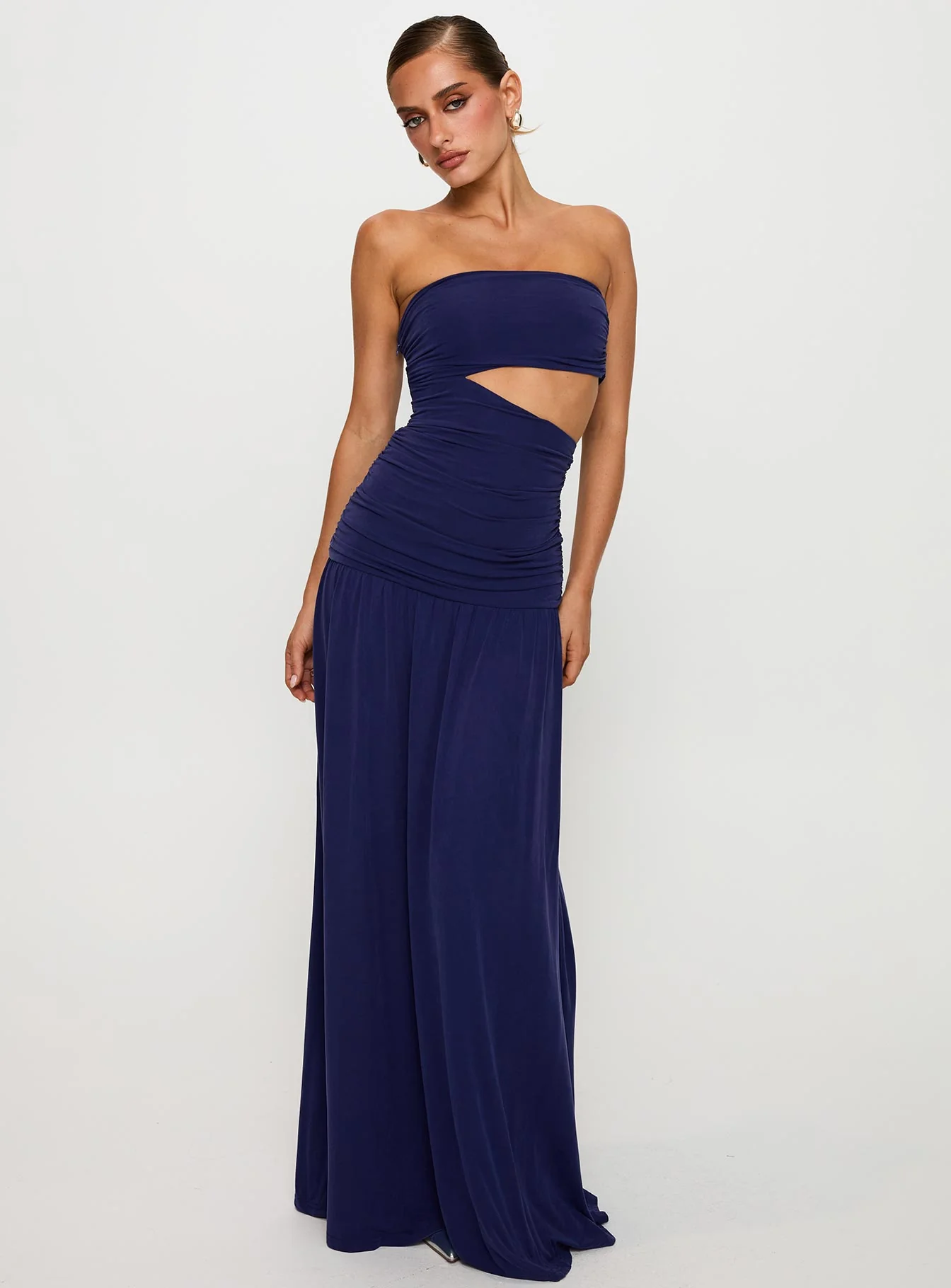 Grandeur Strapless Maxi Dress Navy