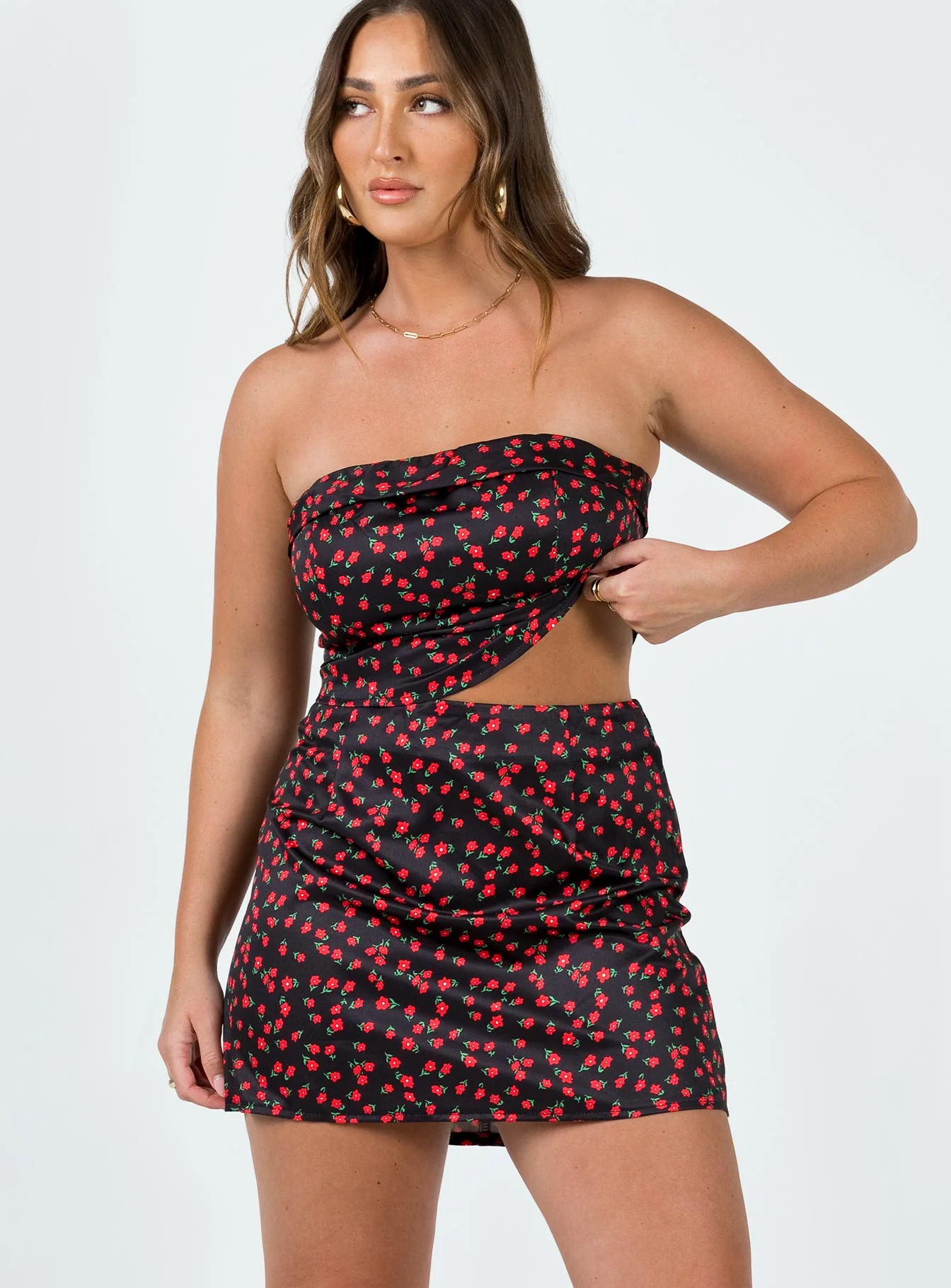 Chadwick Mini Skirt Black Floral