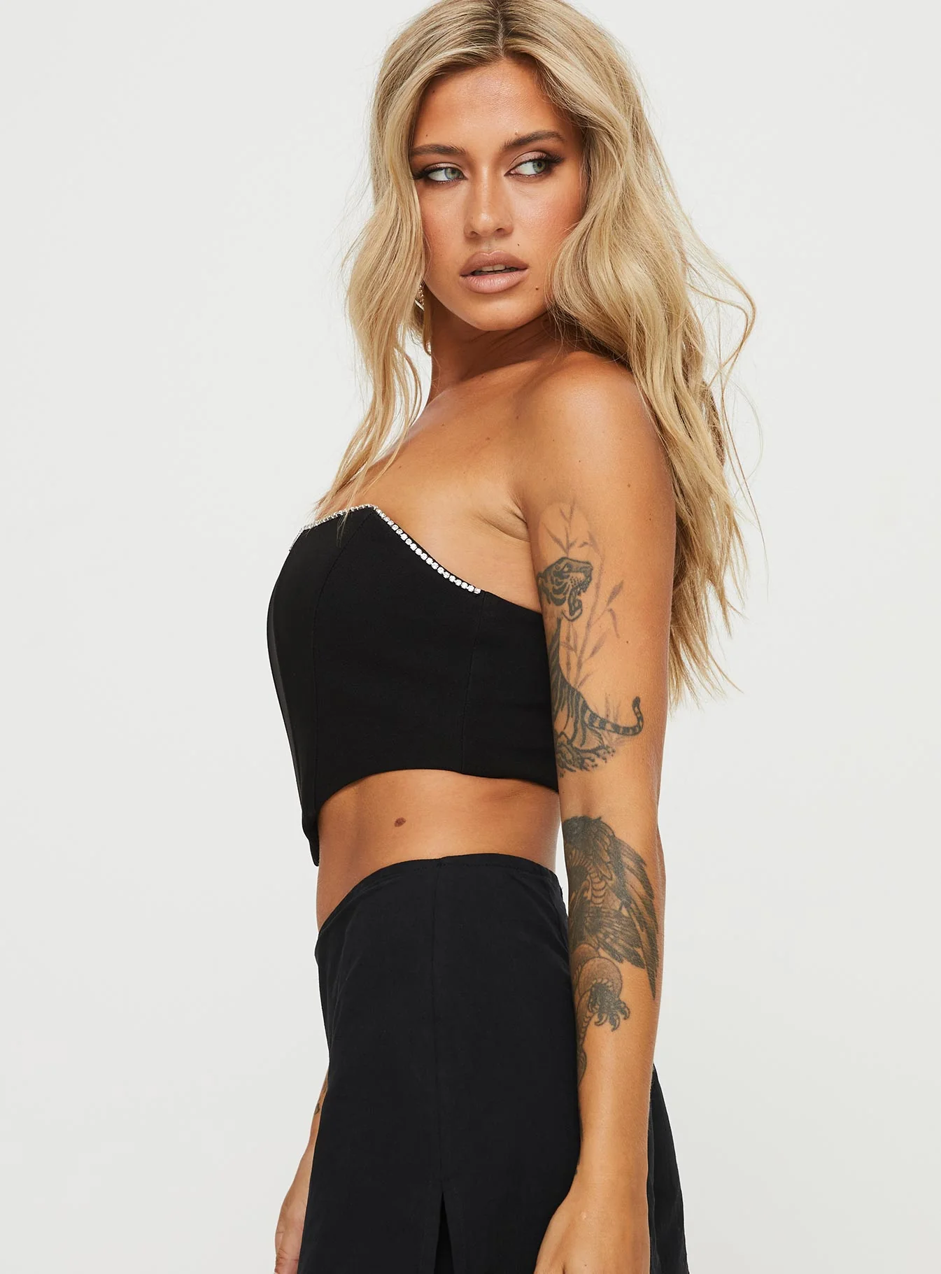 Rondi Strapless Top Black