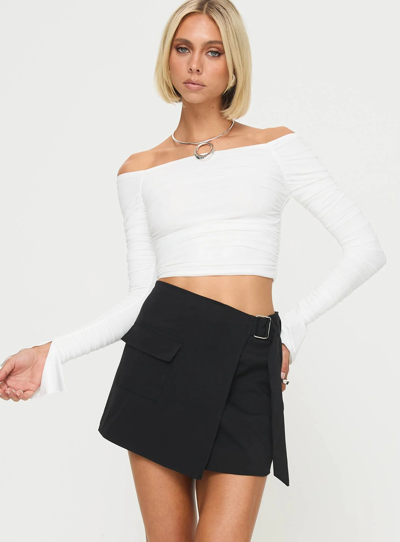 Lawyer Up Mini Skirt Black