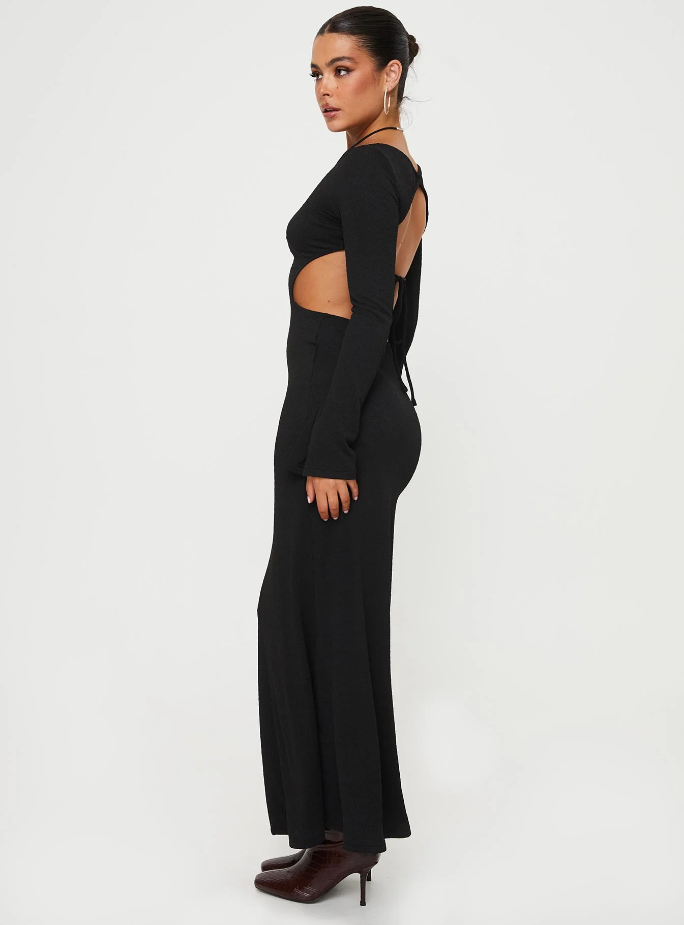 Bordelle Long Sleeve Maxi Dress Black