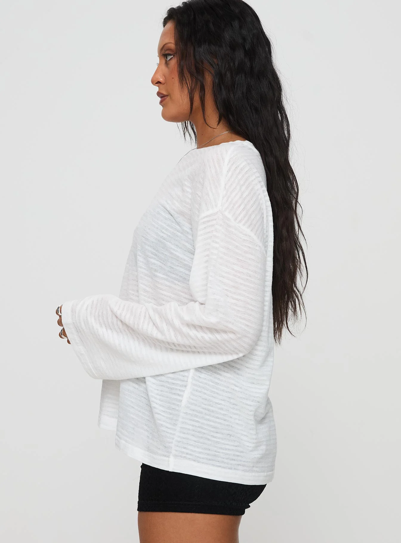Veracruz Long Sleeve Top White