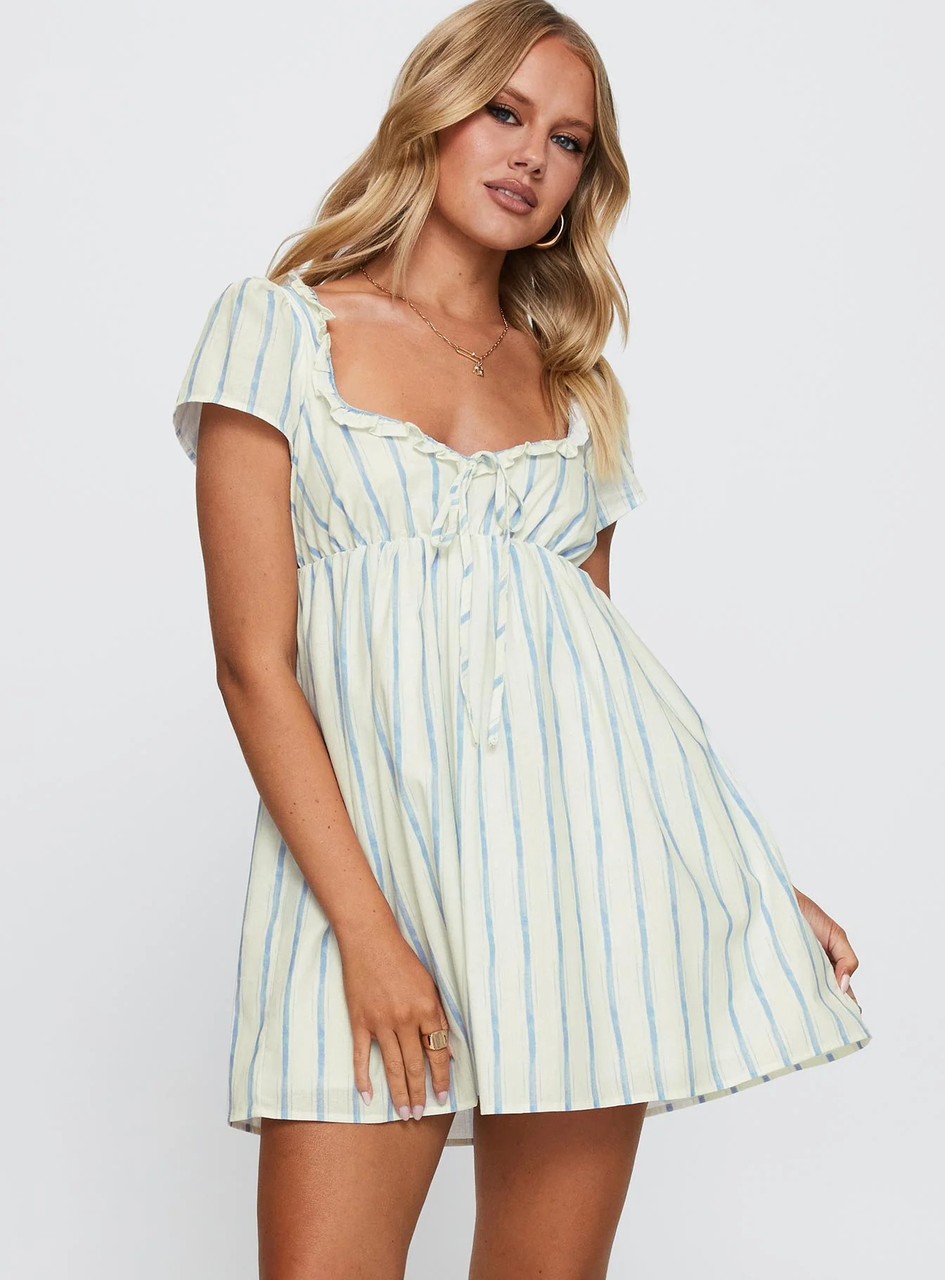 Monsterrat Mini Dress Blue Stripe
