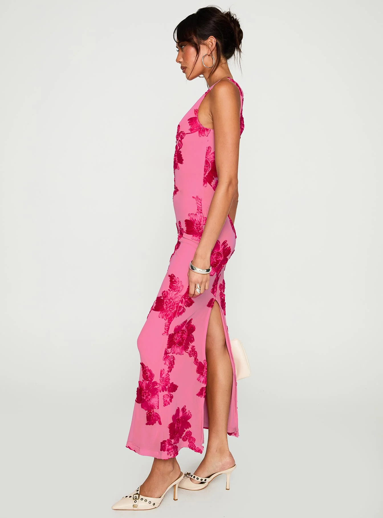 Fionna Floral Maxi Dress Pink