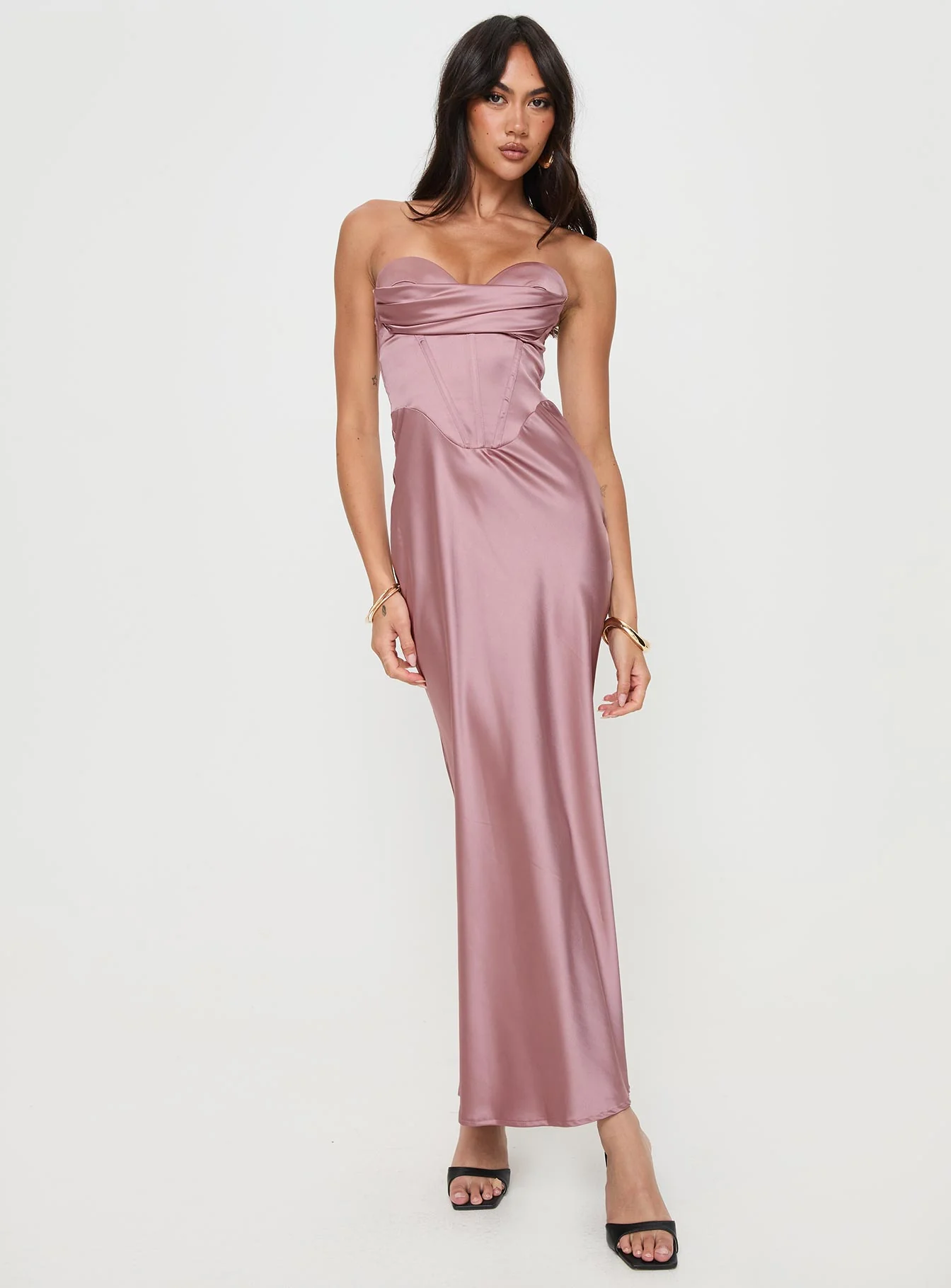 Yannick Strapless Maxi Dress Mocha