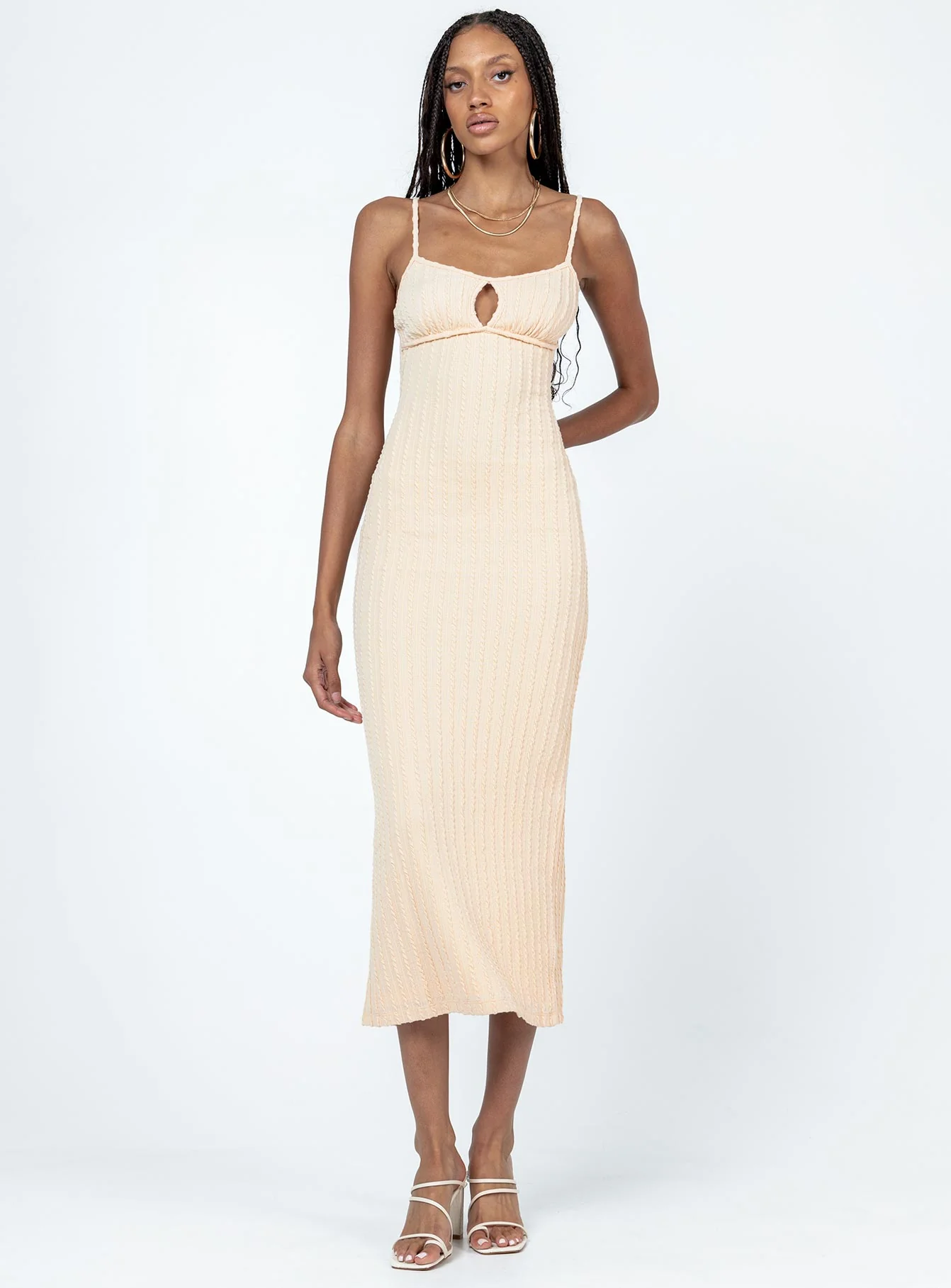 Maila Midi Dress Beige