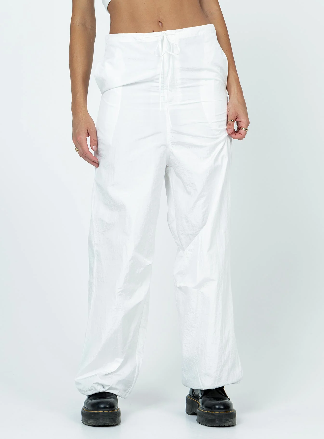 Austin Parachute Pants White