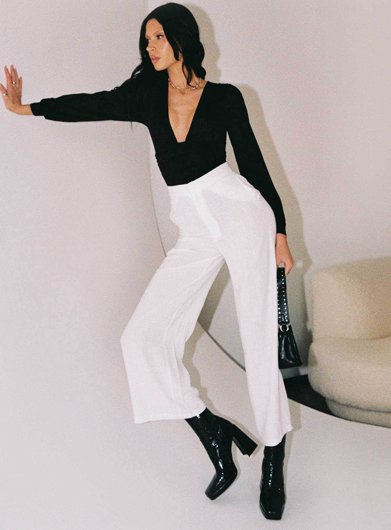 Simona Pants White