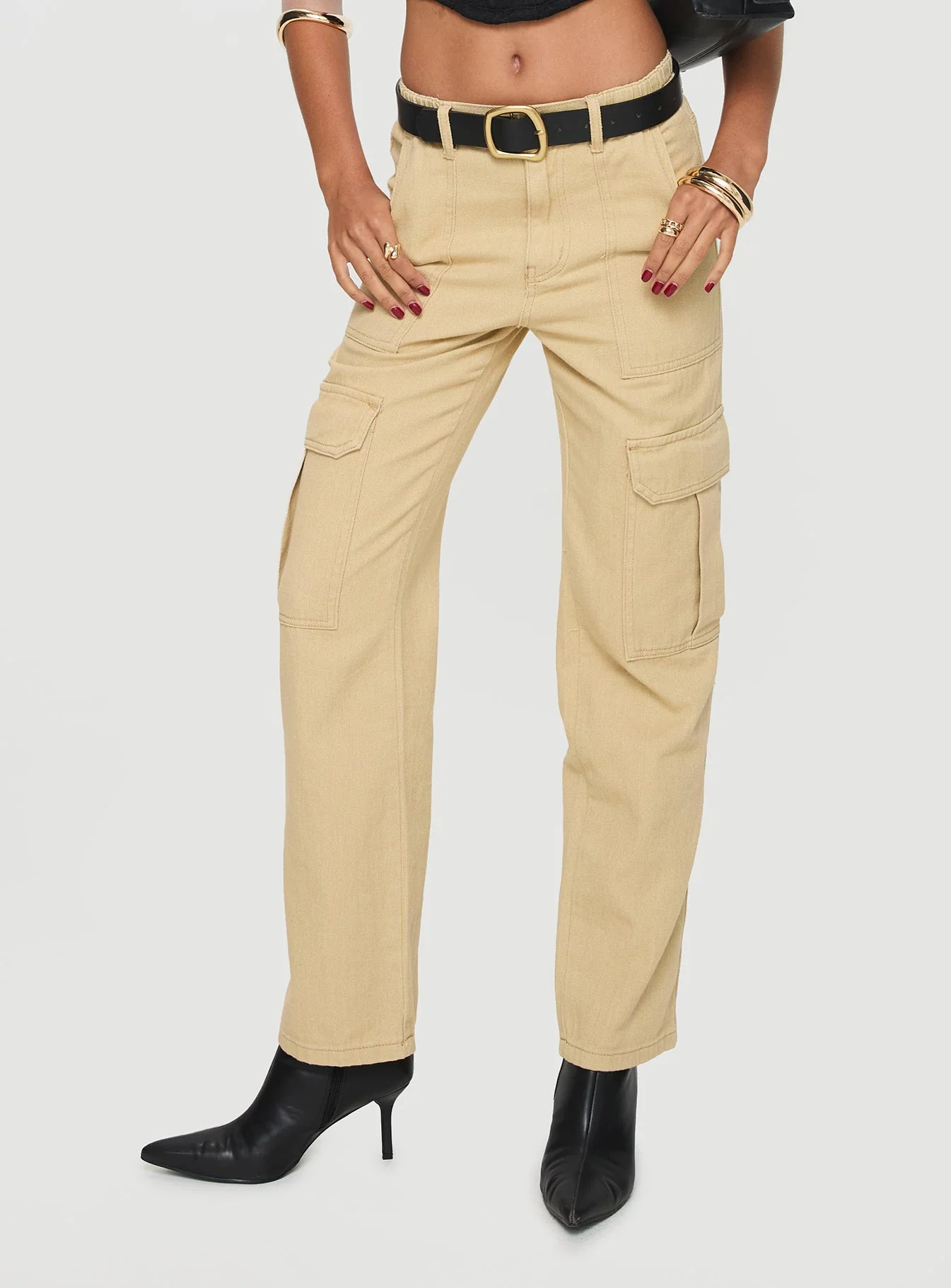 Nickei Utility Cargo Pants Beige