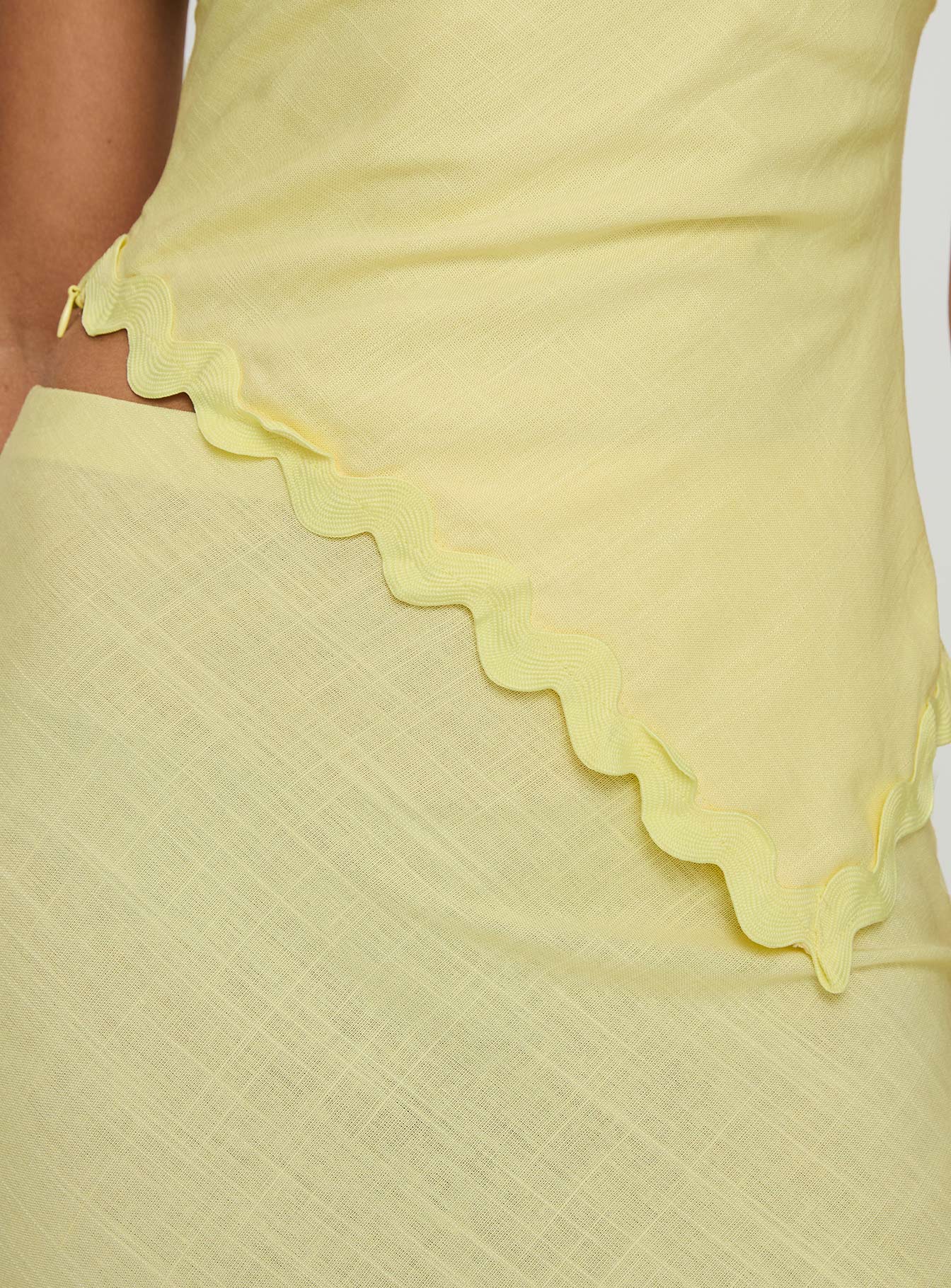 Sunburst Strapless Top Yellow