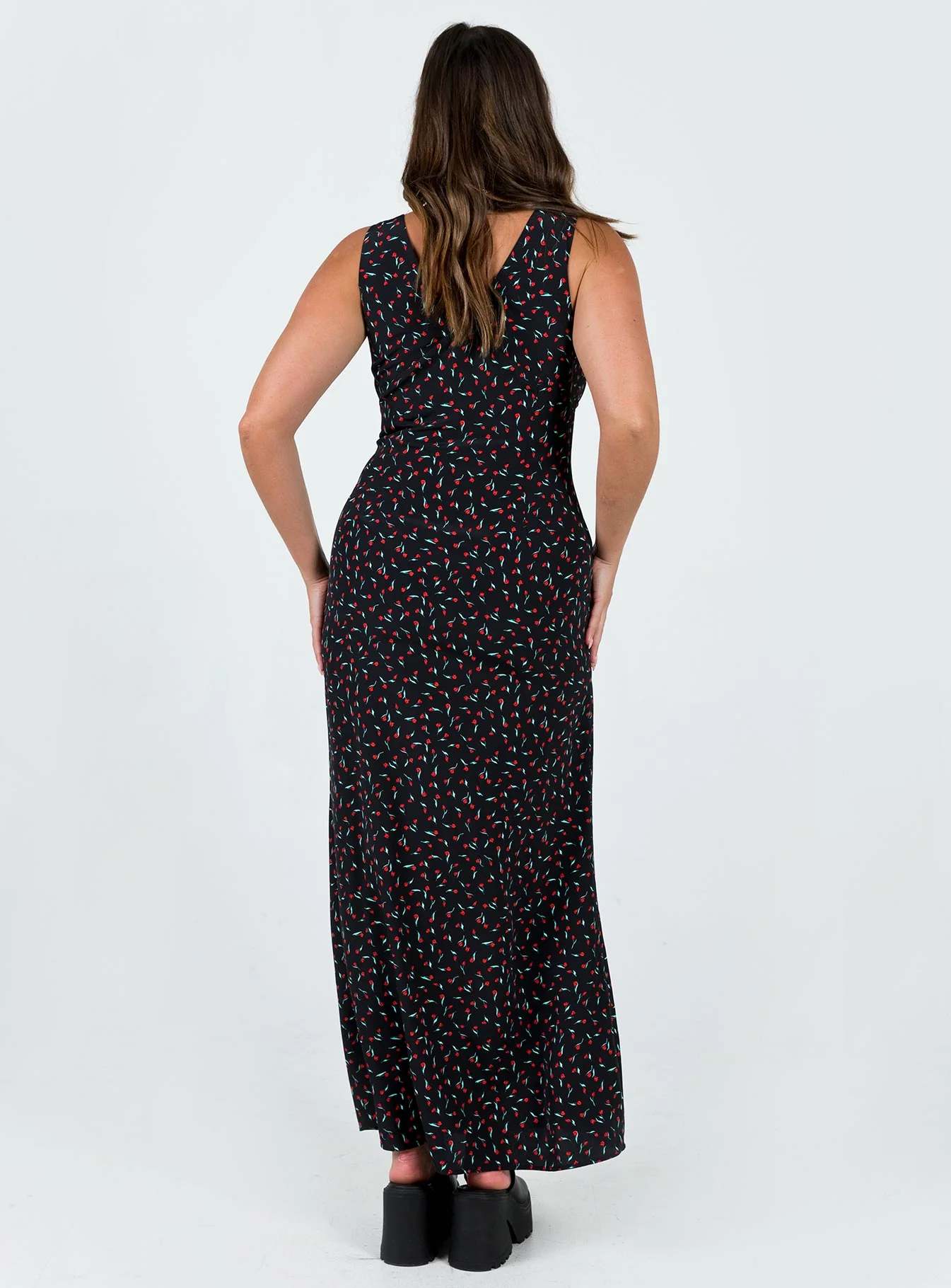 Garrick Maxi Dress Black / Red