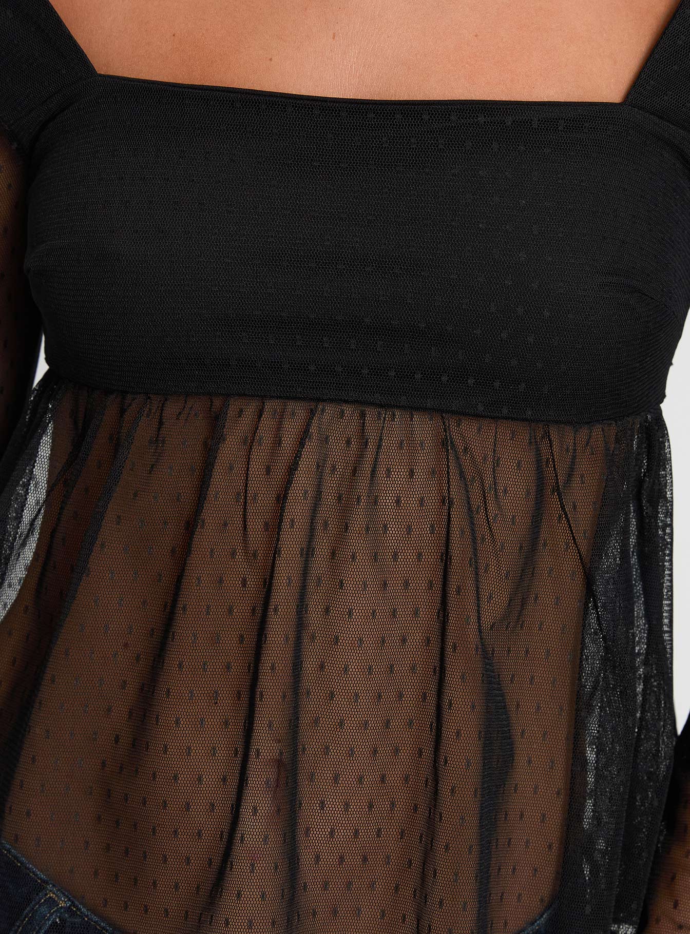 Fiorello Long Sleeve Top Black