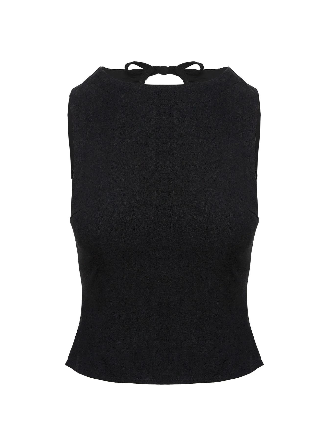 Penelopie Backless Top Black