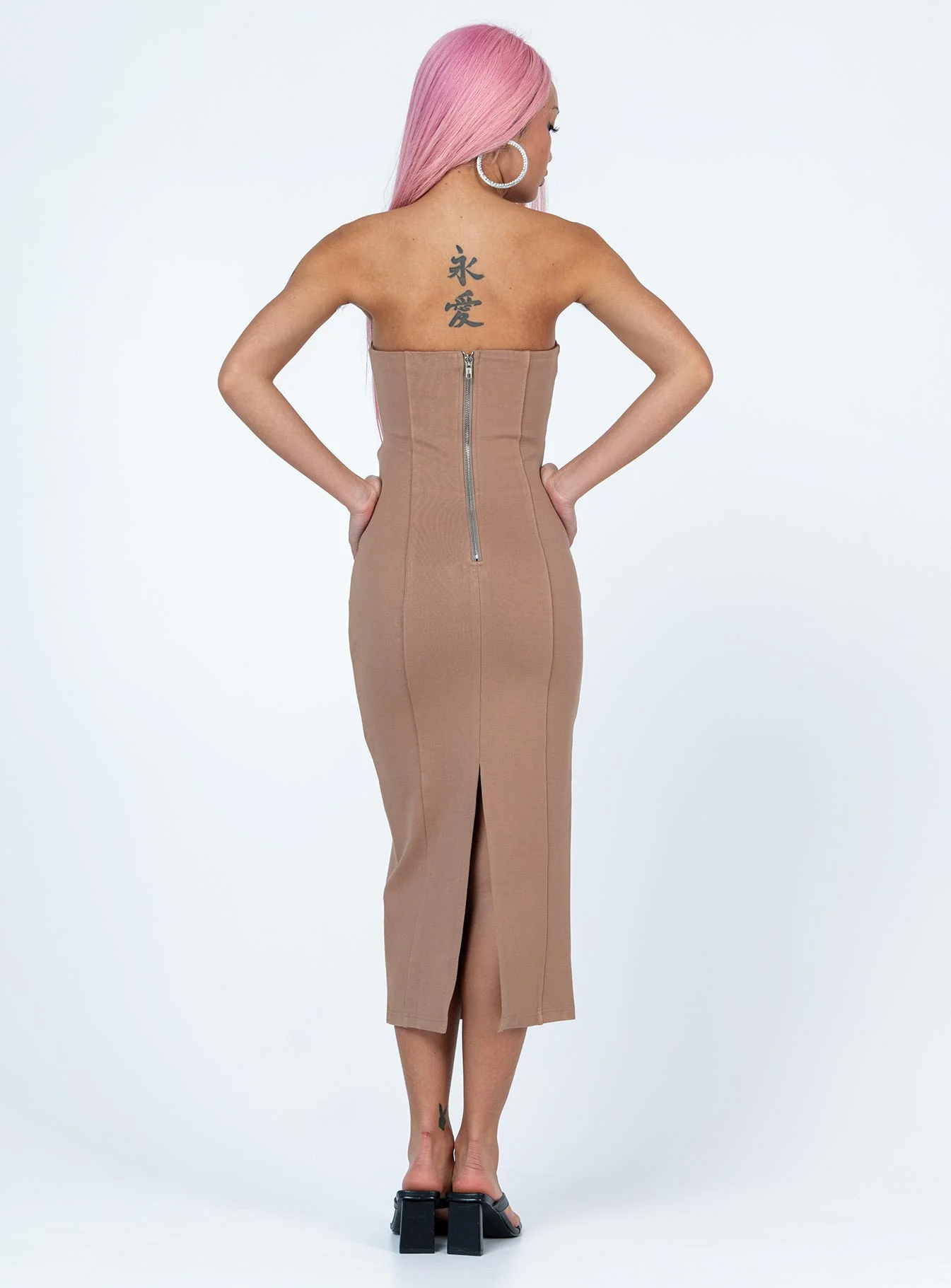 Archy Midi Dress Beige