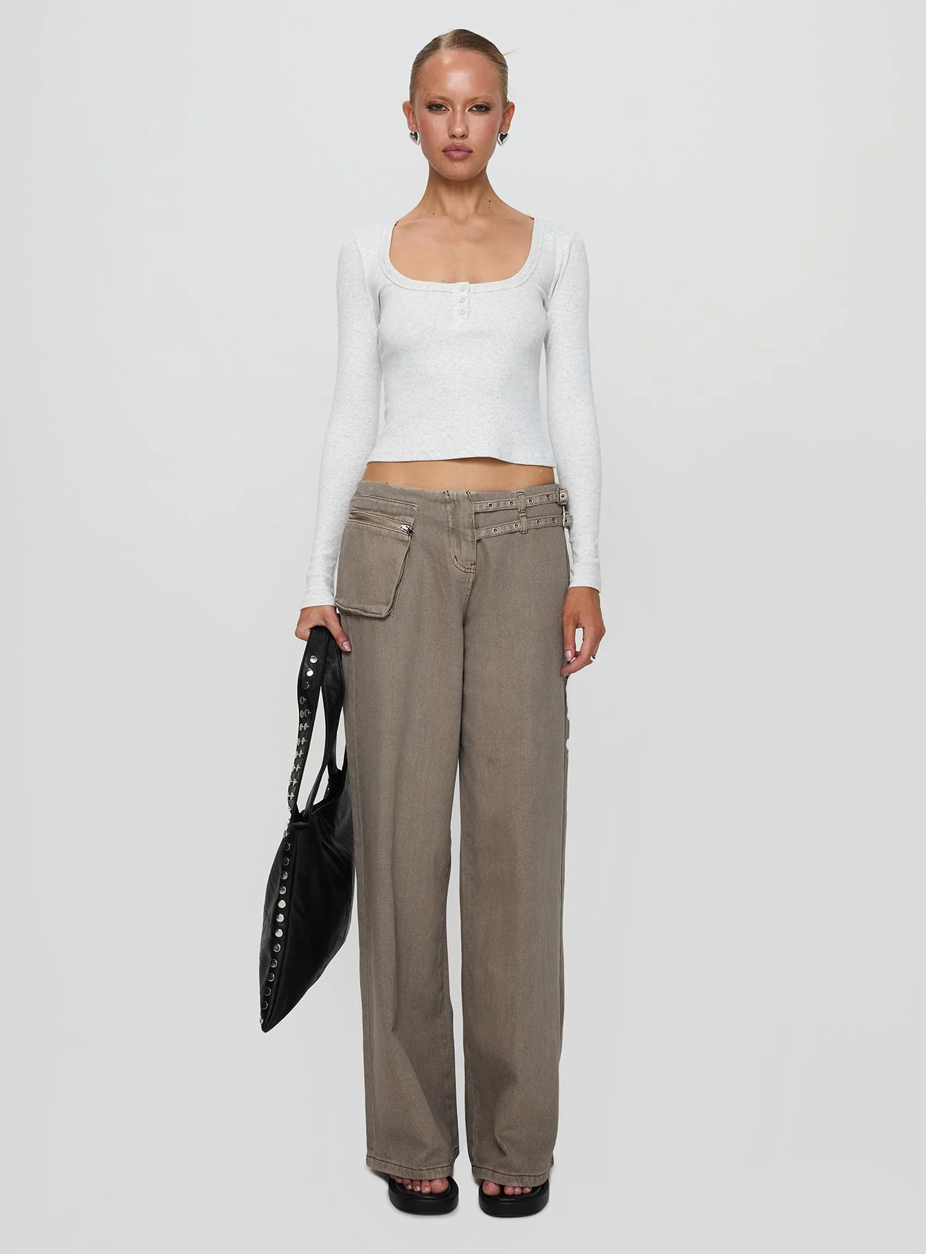 Daphine Long Sleeve Top Grey